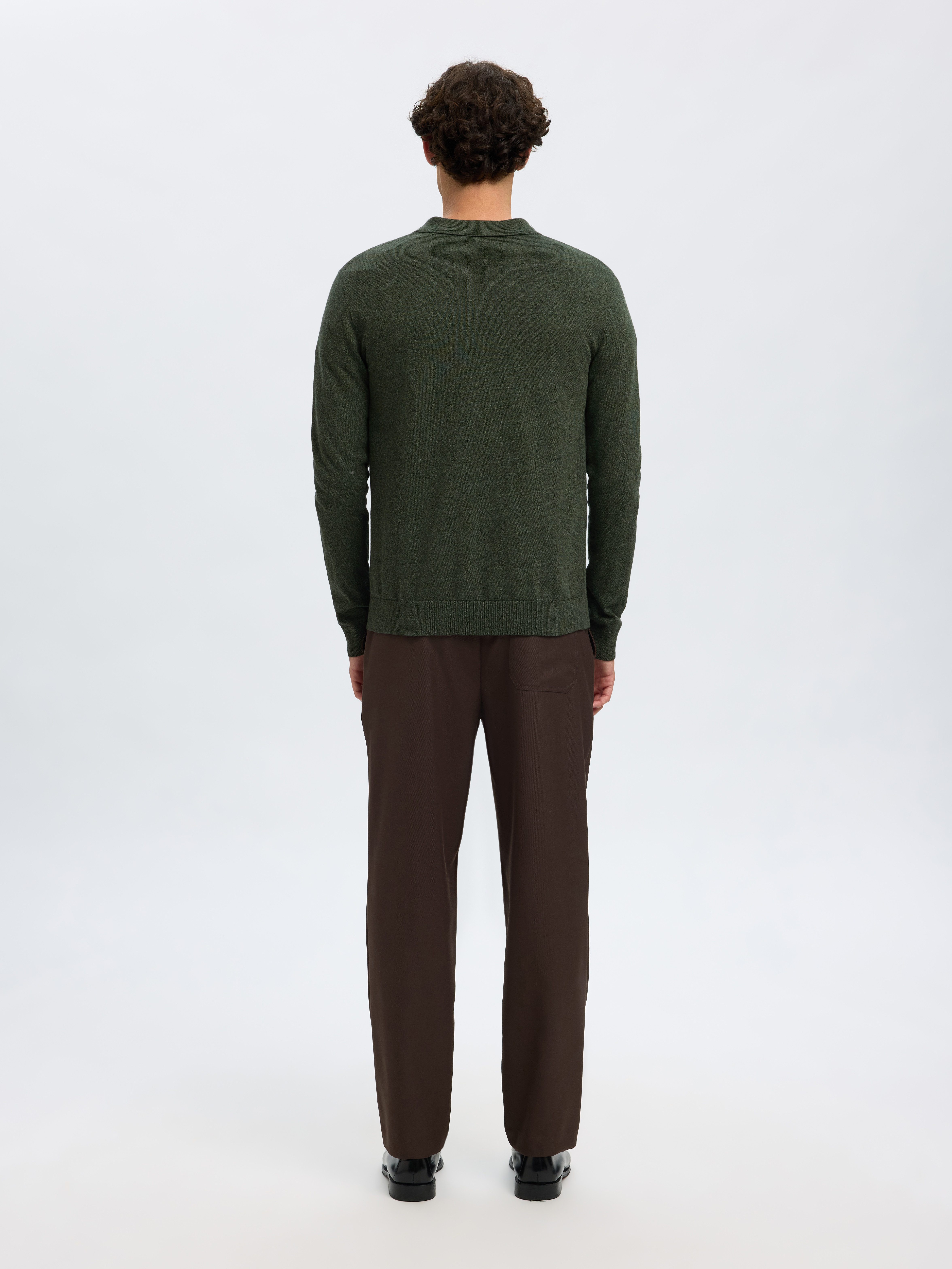 SELECTED HOMME Trui met polokraag SLHBERG LS HALF ZIP POLO NOOS