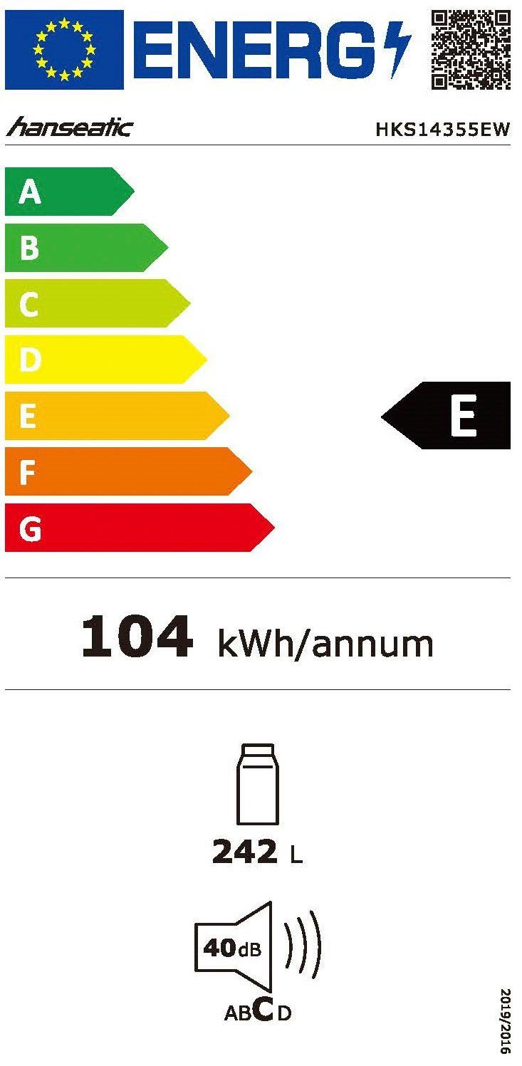 Hanseatic Koelkast HKS14355EW