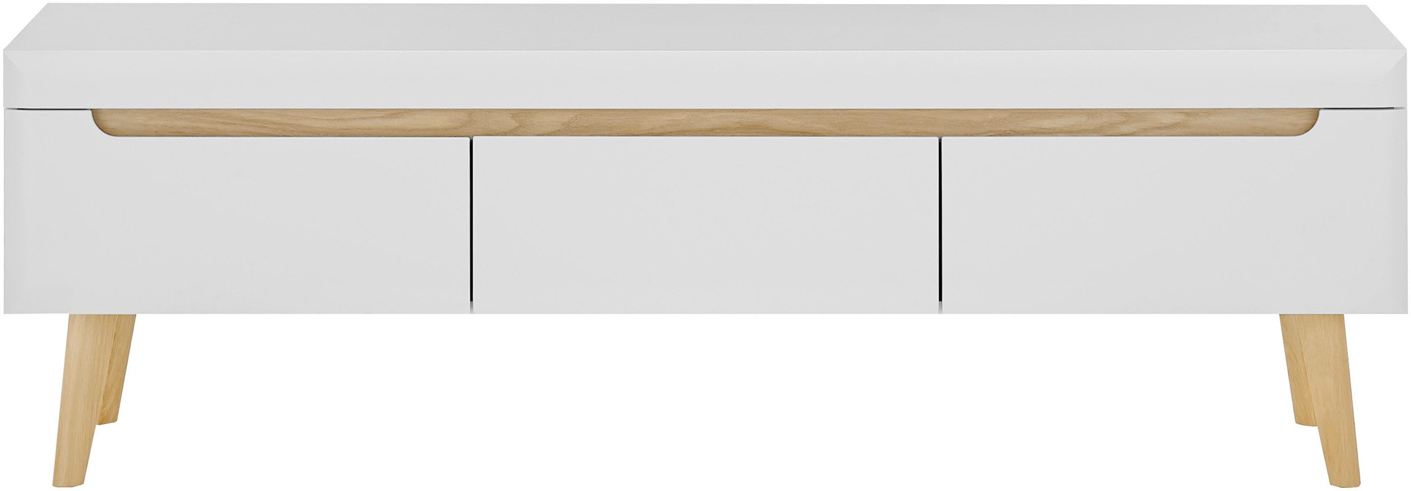 INOSIGN Tv-meubel Torge, TV-kast, TV-kommode, televisiekast, TV-bord afgeschuinde poten, drie kleuren, scandi design, 160 cm breed (1 stuk)