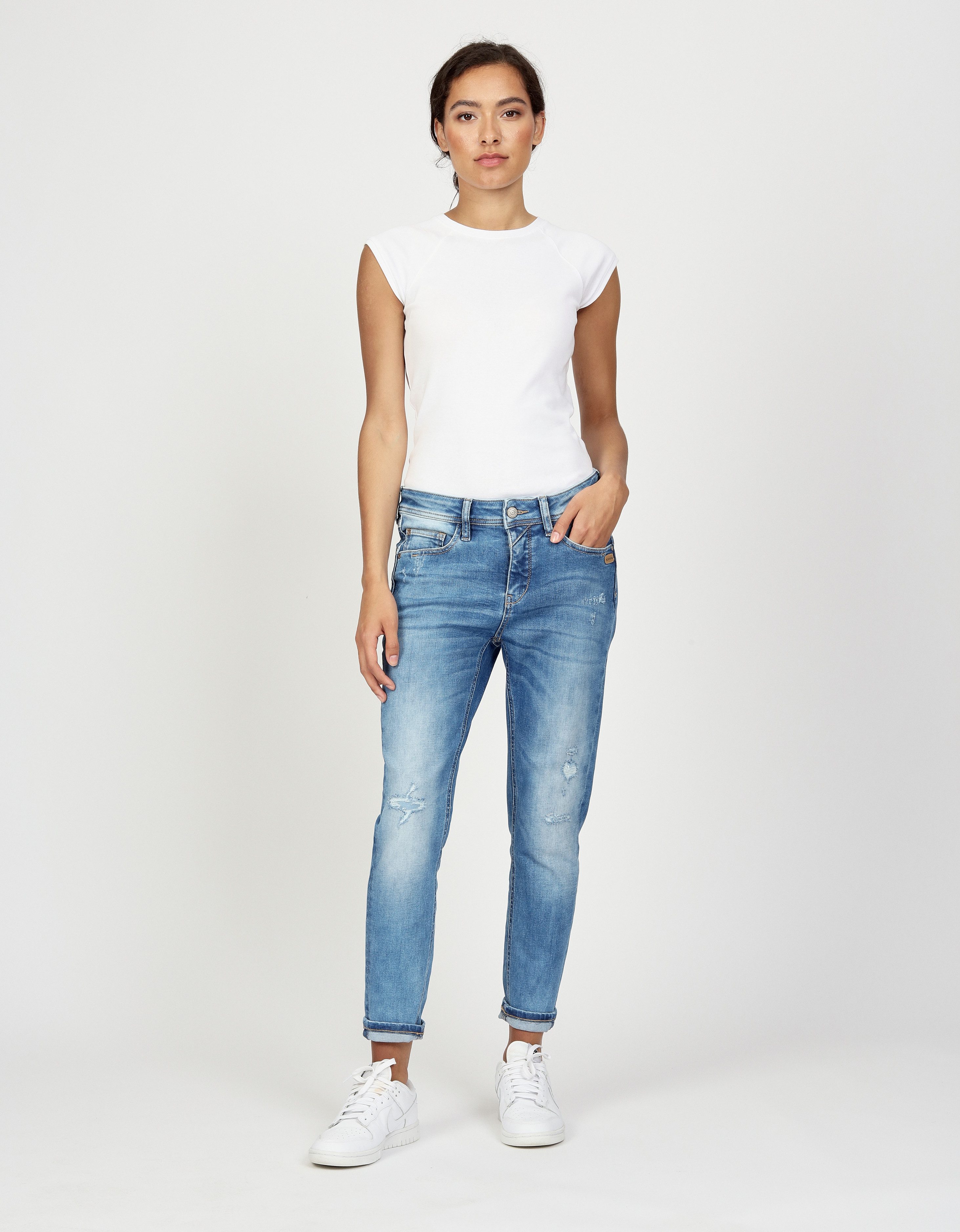 GANG Relax fit jeans 94AMELIE CROPPED in 5-pocket-stijl