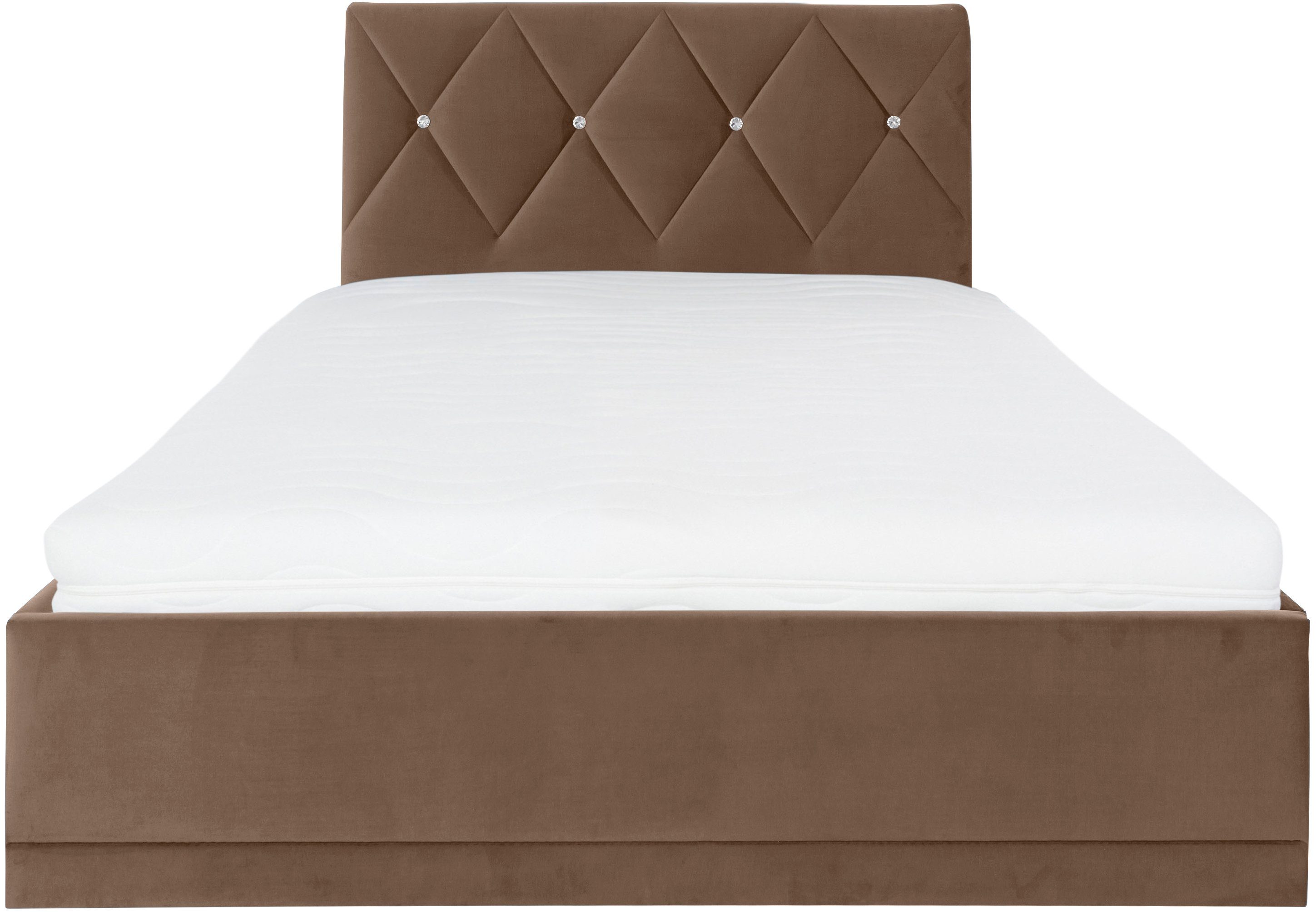 Westfalia Polsterbetten Gestoffeerd bed ADAMAS ook met bedlade, knoopdetails met stras