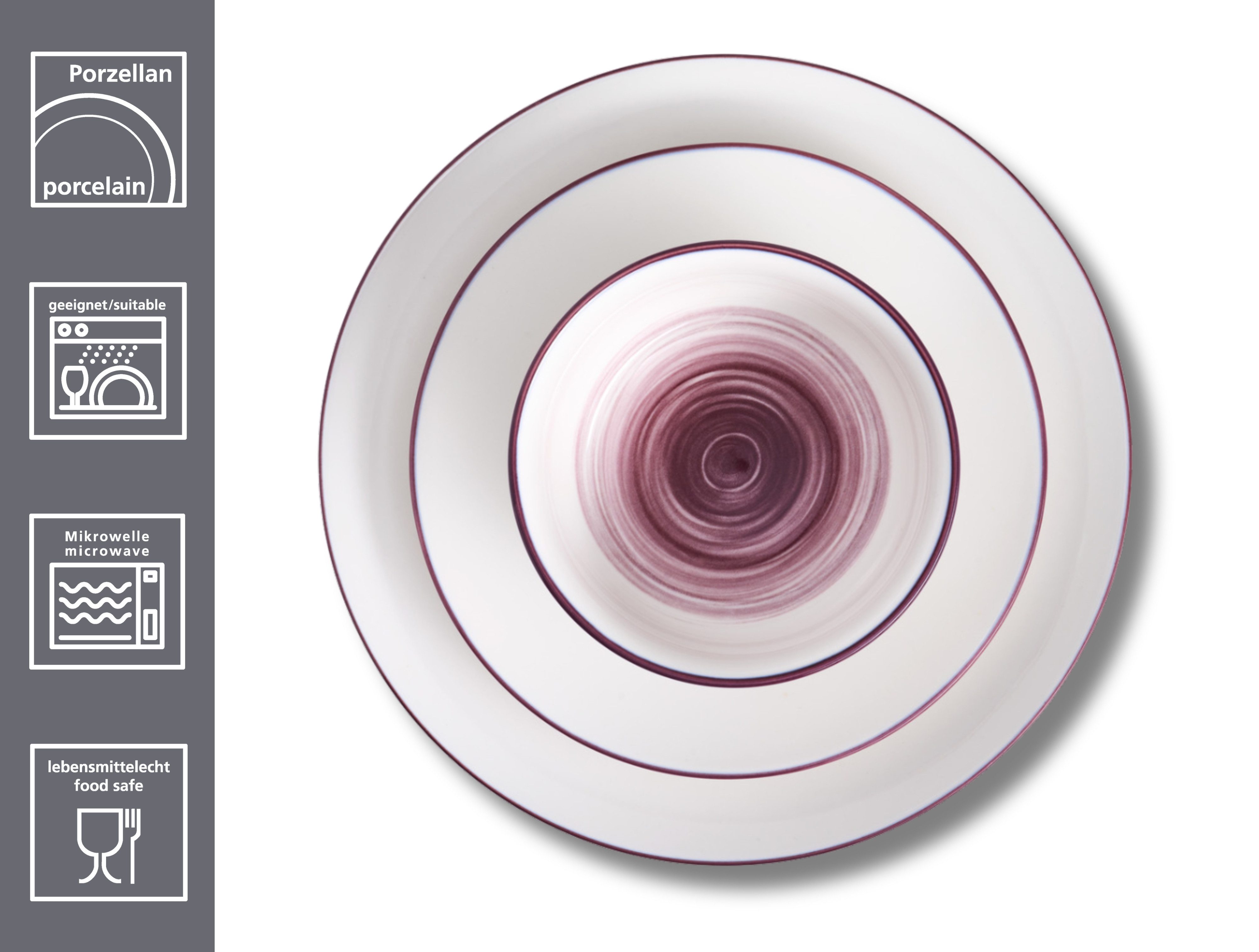 Ritzenhoff & Breker Combi-servies Luna Aquarel-stijl (set, 16-delig)