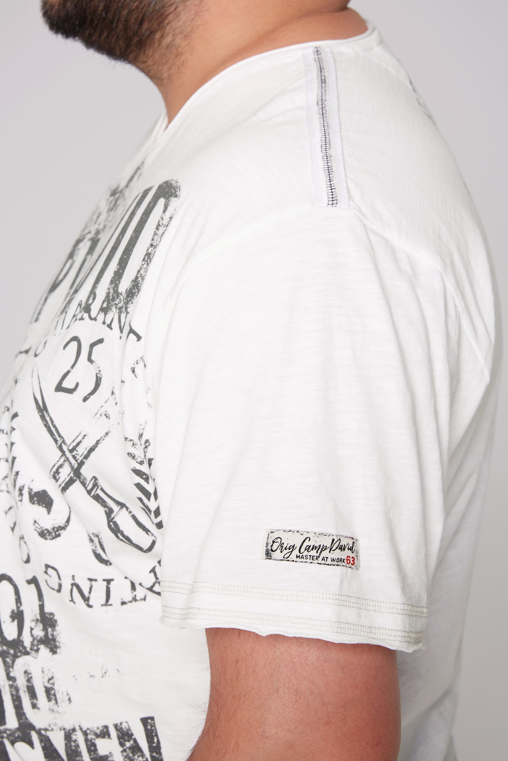CAMP DAVID T-shirt met merkopschrift voor