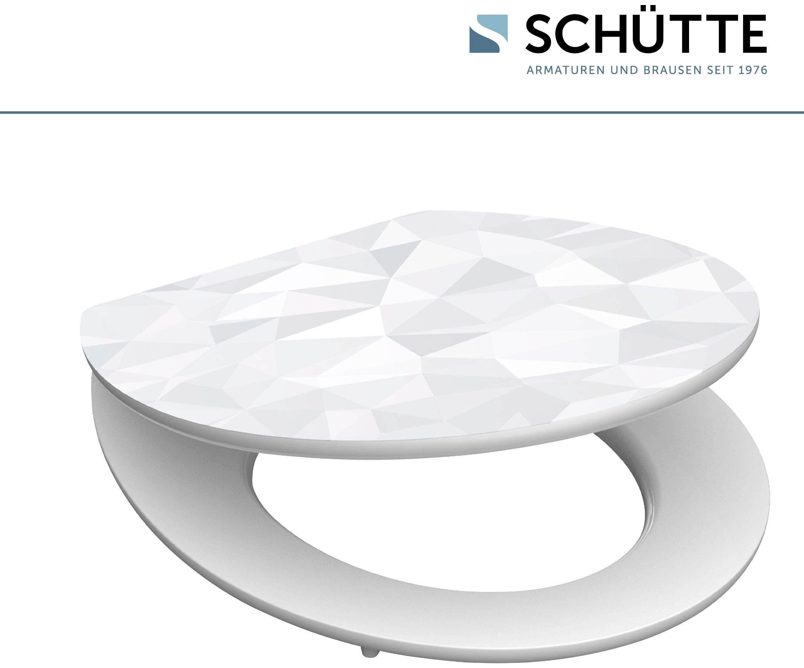 Schütte Toiletzitting Diamond High gloss met houten mdf-kern, met softclosemechanisme