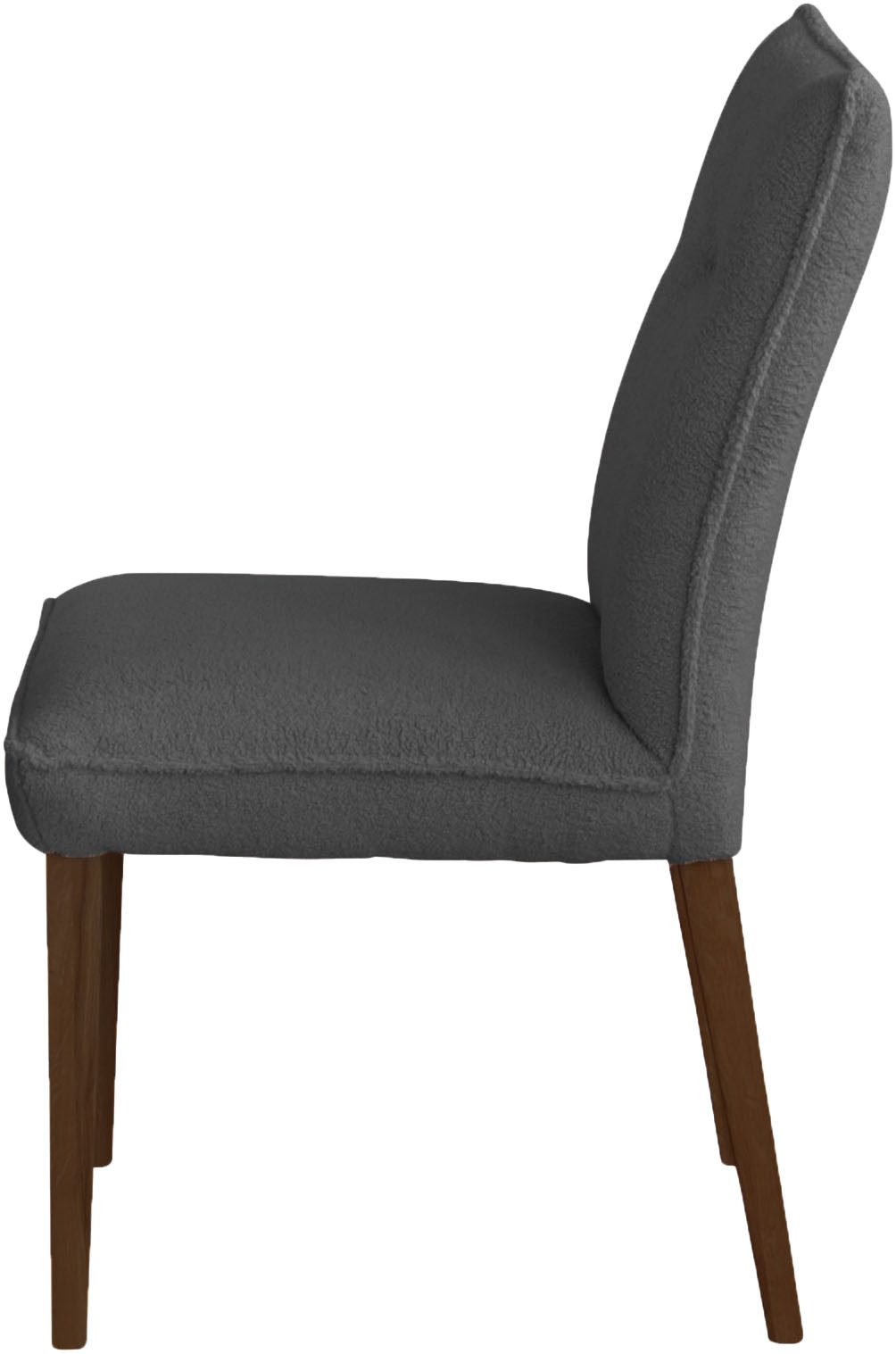 Home affaire Stoel met 4 poten Atena Frame van massief beukenhout, bekleding teddy-look (set)