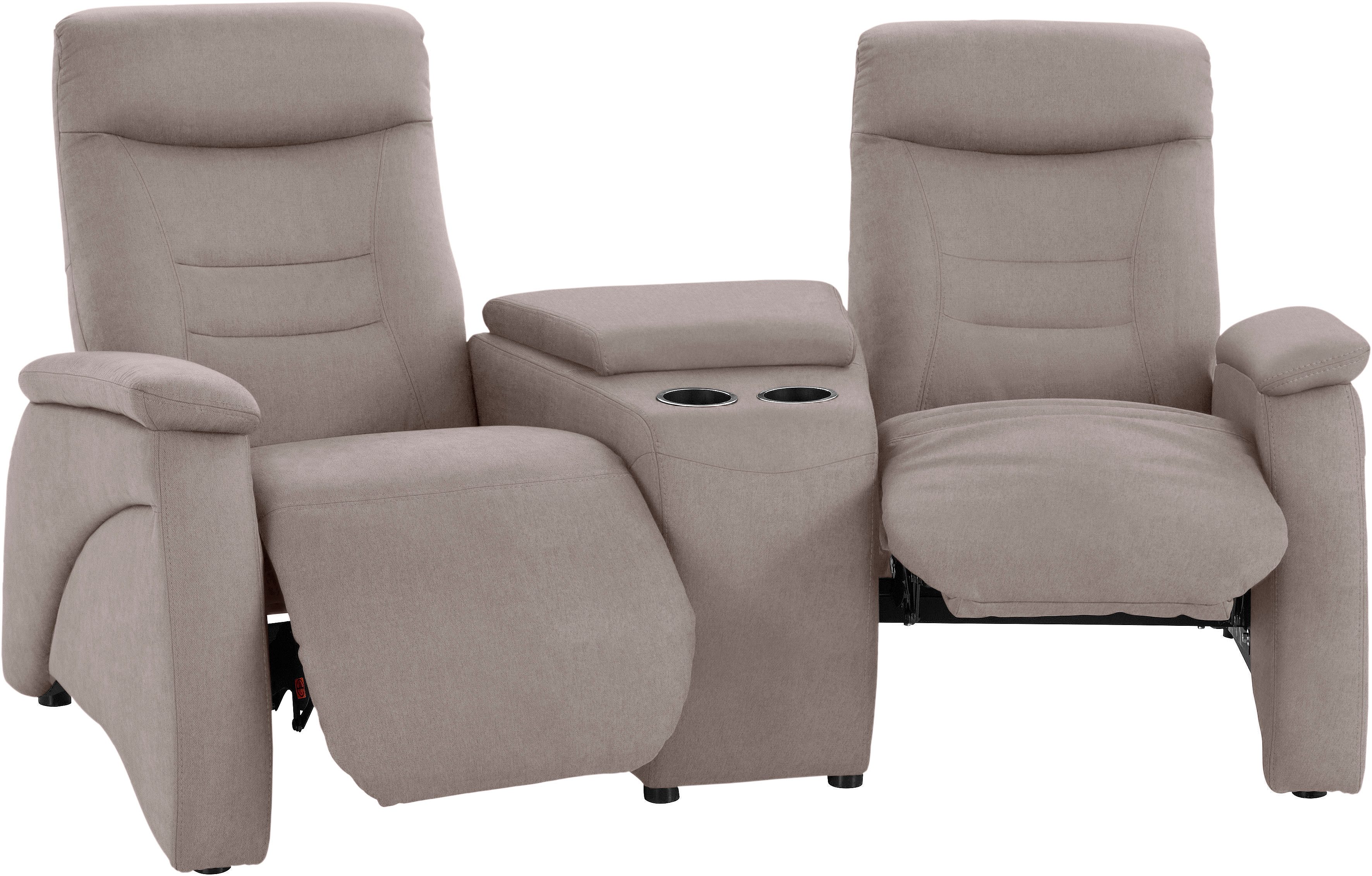 exxpo - sofa fashion 2,5-zitsbank Ascoli, bioscoopsofa met hoog zitcomfort, comfortabele armleuningen incl. relaxfunctie, met opbergruimte en opbergruimte, hoge rugleuning