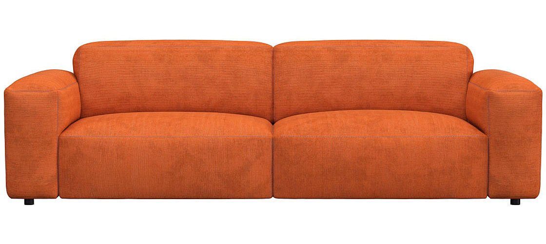 FLEXLUX 3-zitsbank Lucera bank, super comfortabel door hoogwaardige zitopbouw met koudschuim oranje, 3-zitsbanken