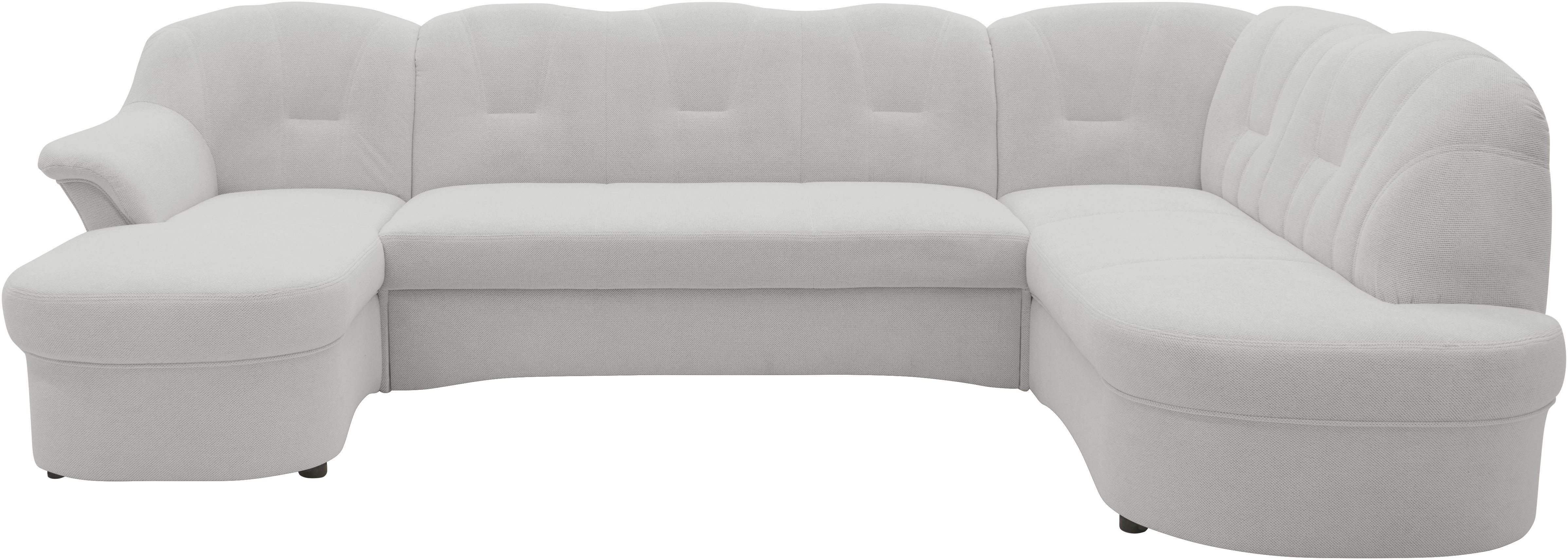DOMO collection Zithoek Flores ook in leren bekleding, B/D/H: 293/180/86 cm, U-vorm (3 stuks)