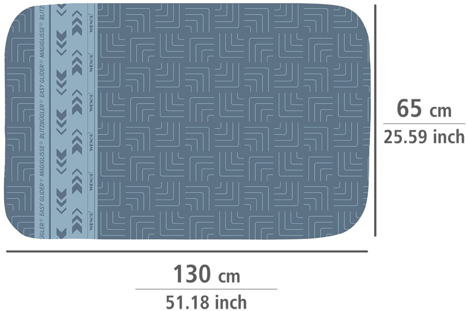 WENKO Perslap Model Air Comfort Strijkdeken voor de tafel, 5-laags, met blitzstrijkzone
