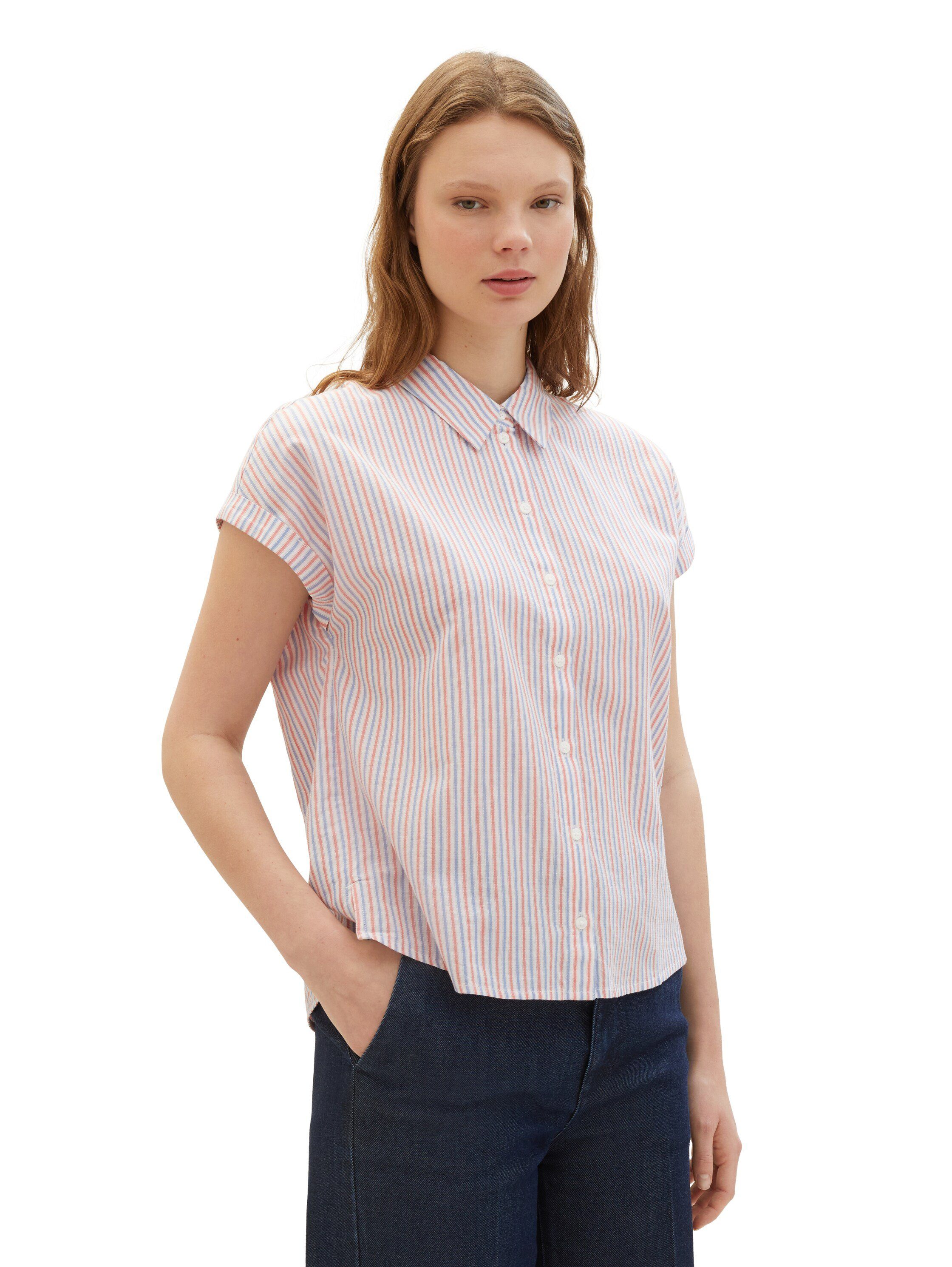 Tom Tailor Denim Blouse met korte mouwen in streep-look