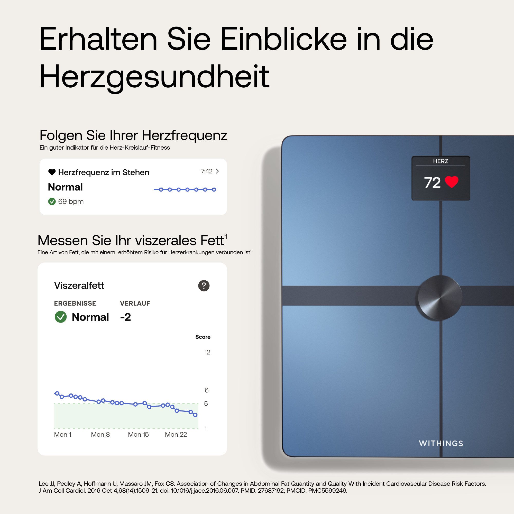 Withings Personenweegschaal Body Smart, inclusief lichaamsvet-/spiermassa automatische detectie en tracking van tot 8 gebruikers