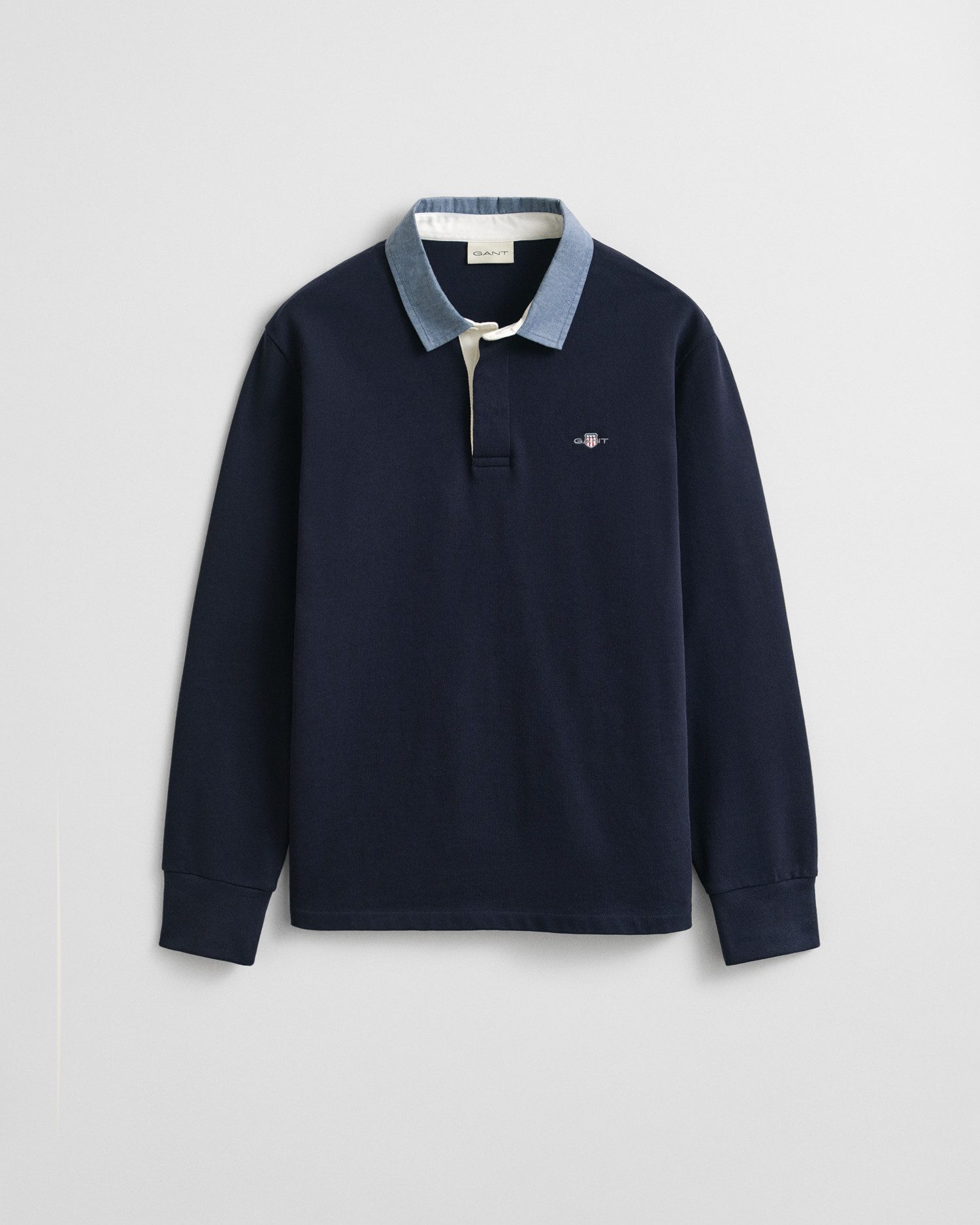 Gant Poloshirt met lange mouwen REG CHAMBRAY HEAVY RUGGER