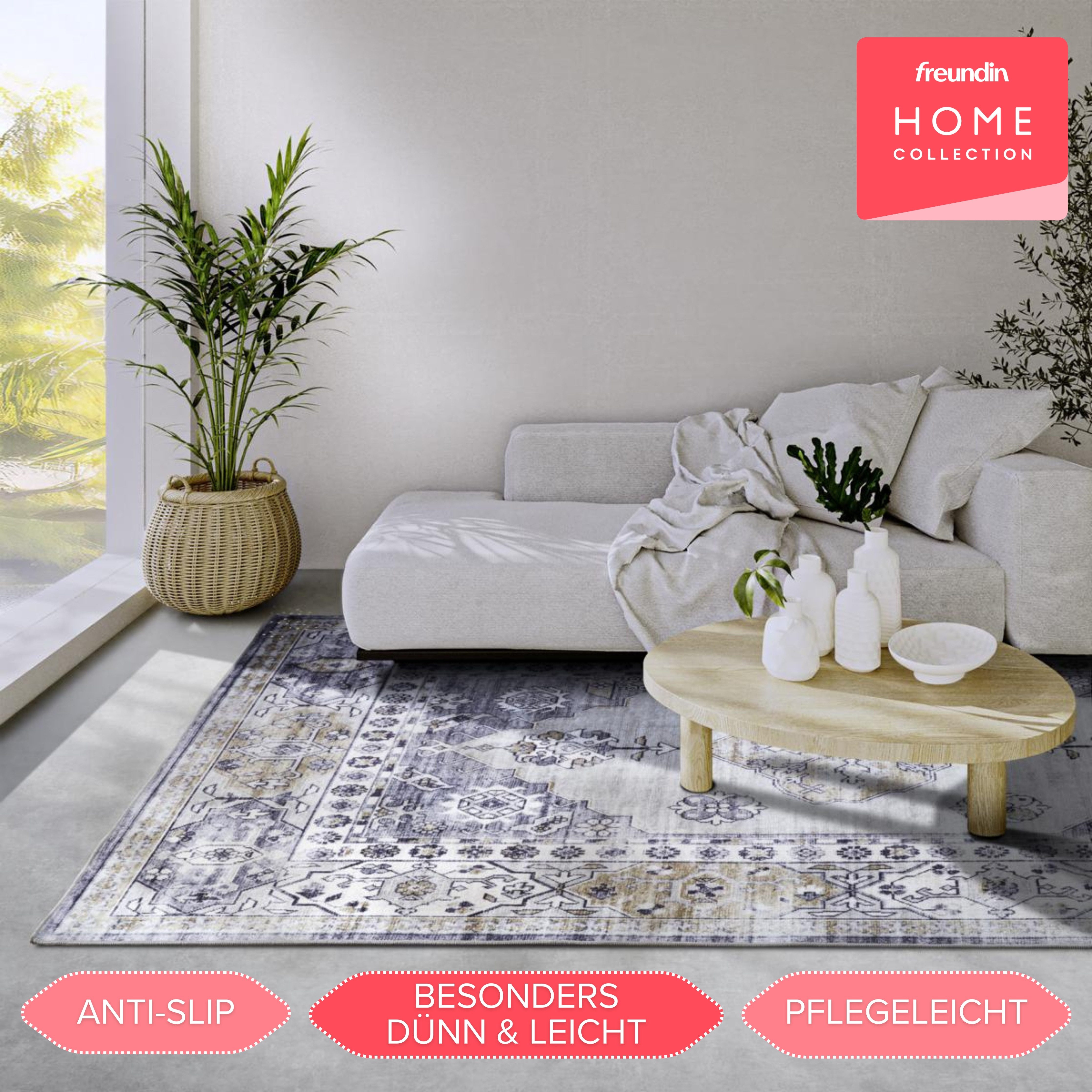 freundin Home Collection Vloerkleed Meridiem Kortpolig, antislip, oriënt, vintage, klassiek, woonkamer, gang