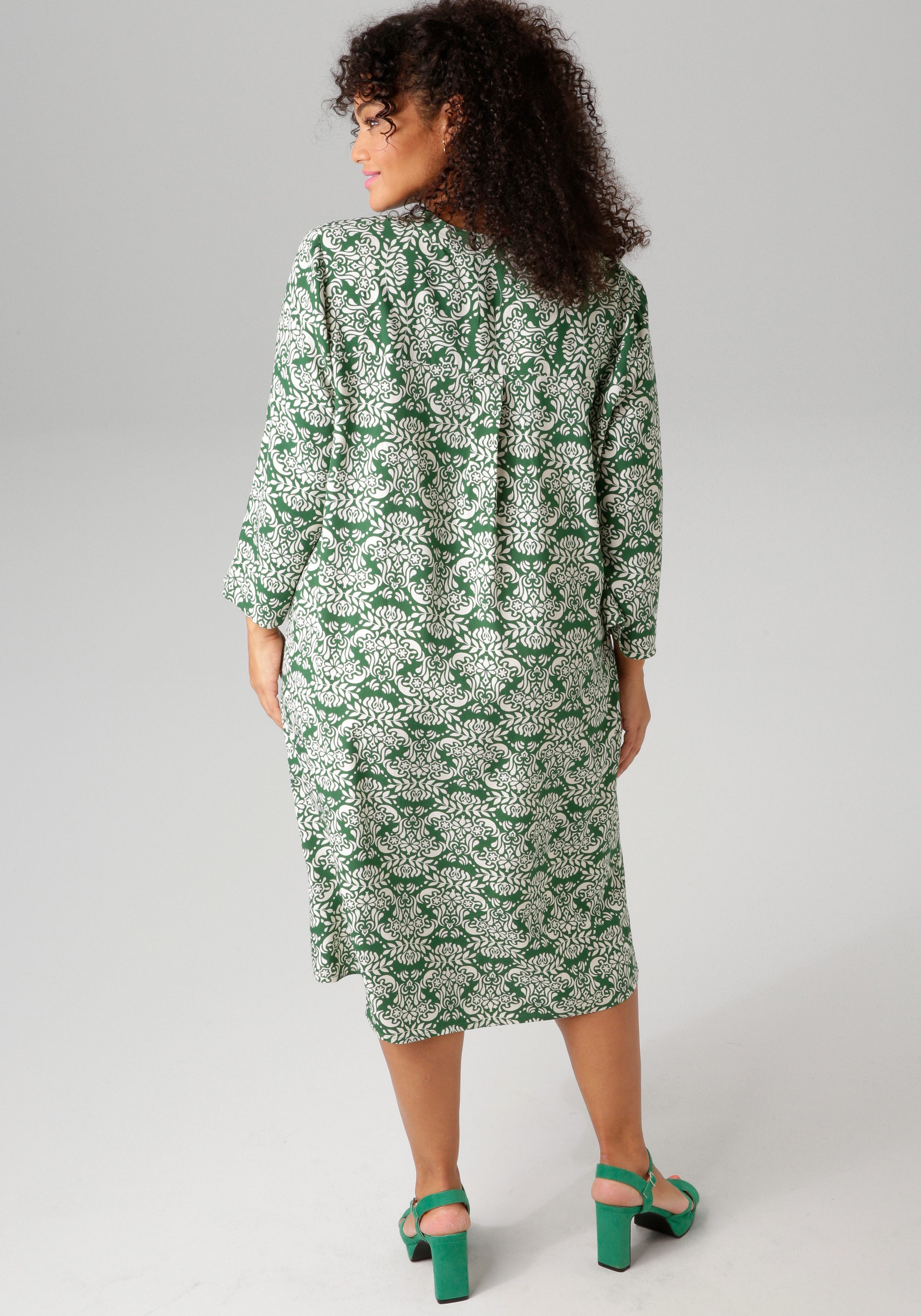 Aniston PLUS Zomerjurk met kleurharmonieuze, grafische print - nieuwe collectie