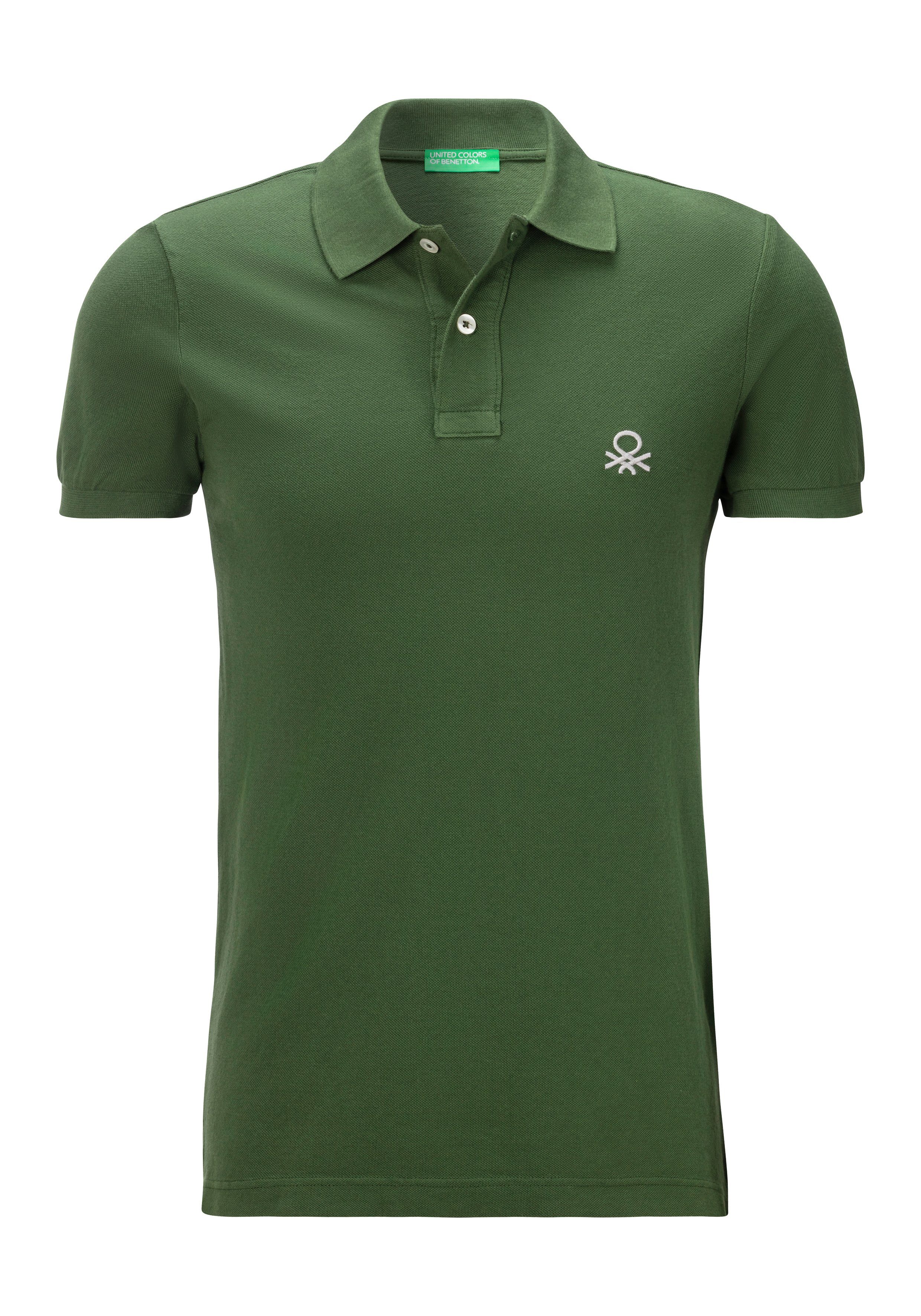 United Colors of Benetton Poloshirt met grote label-badge