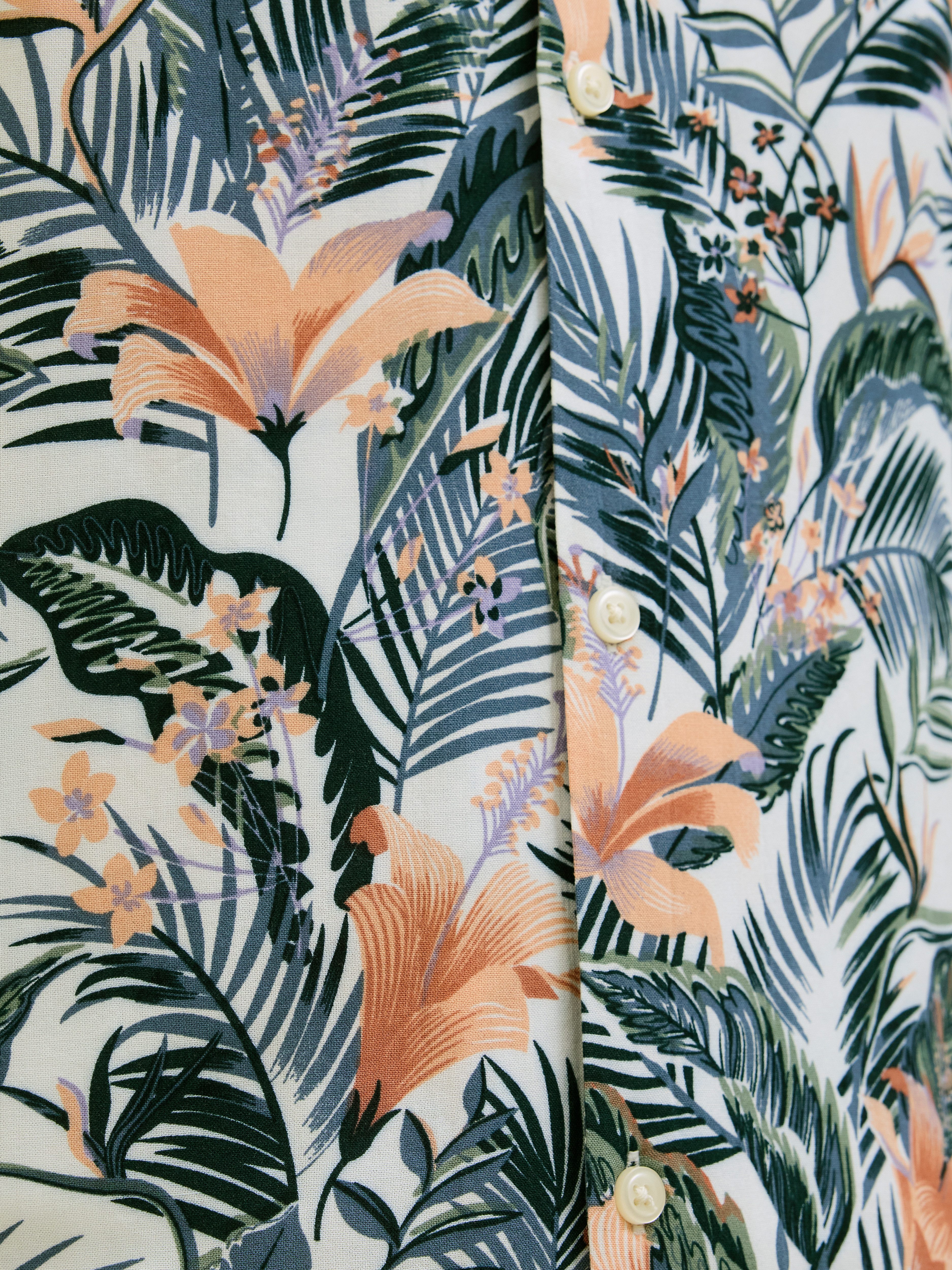 Jack & Jones Overhemd met korte mouwen JJEJEFF TROPICAL AOP RESORT SHIRT SS SN