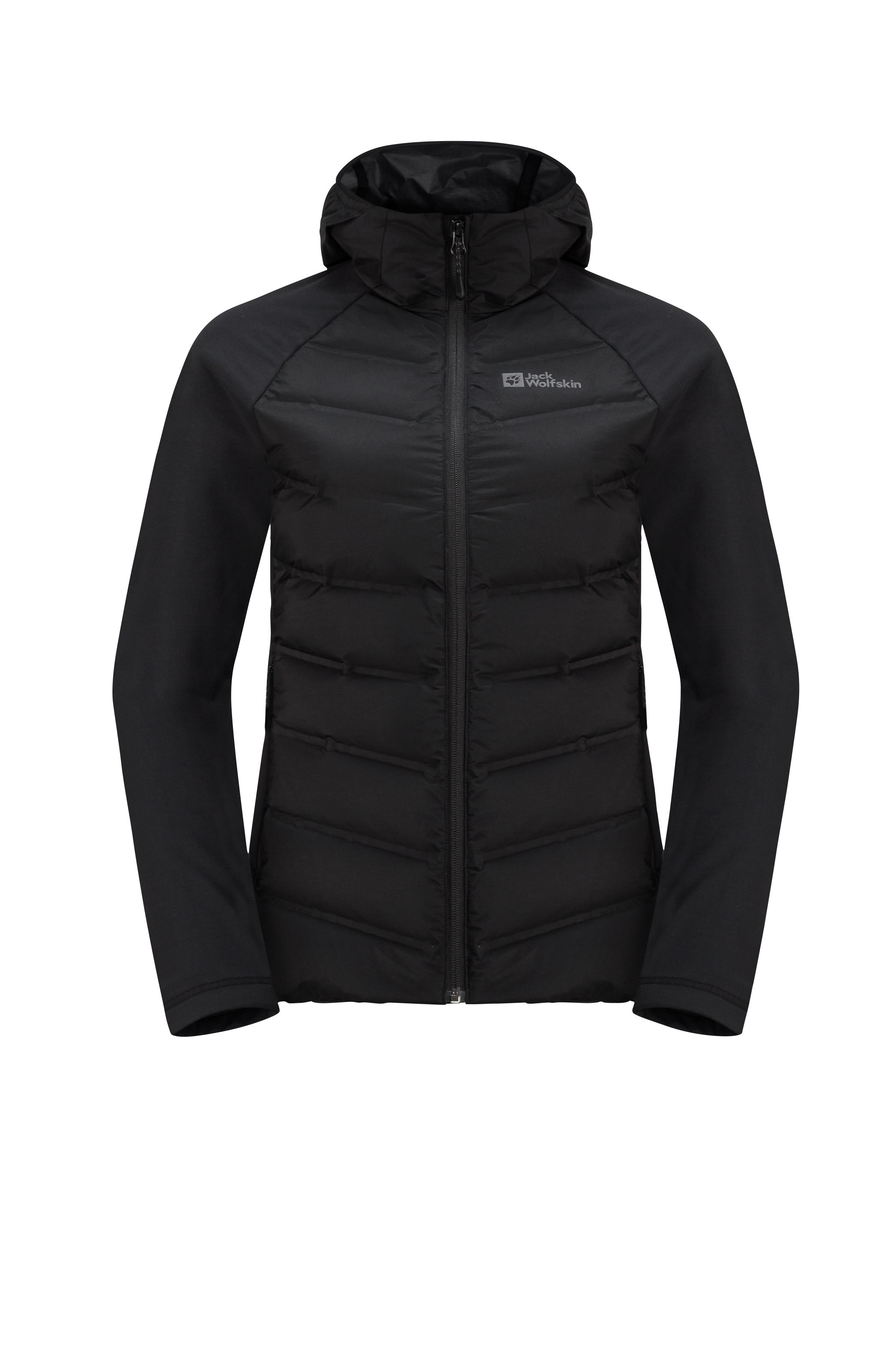 Jack Wolfskin Fleecejack TASMAN DOWN HYBRID W verwarmende hybride capuchonjack voor elk pad