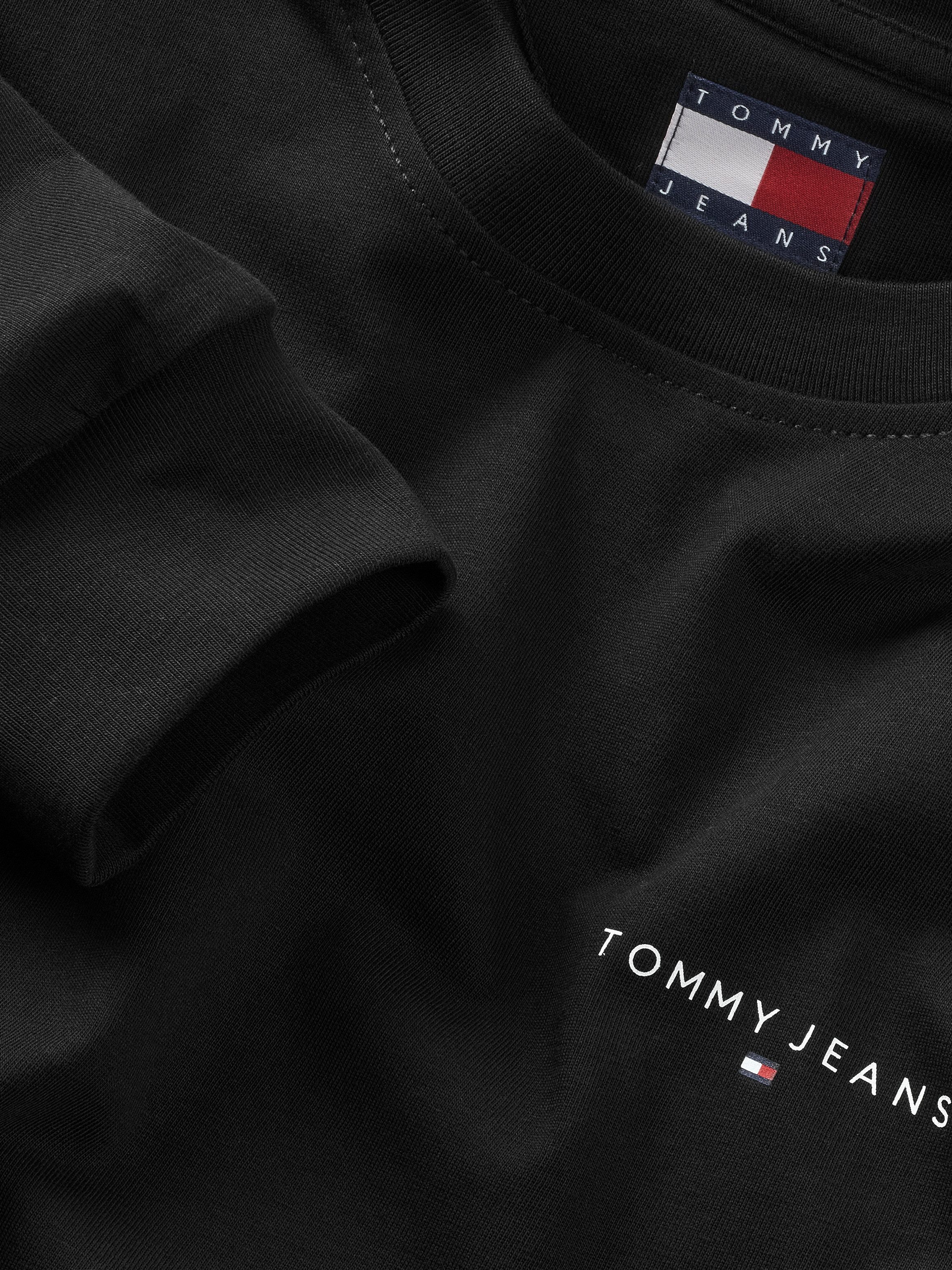 Tommy Jeans Plus Shirt met lange mouwen TJM SLIM LINEAR CHEST LS TEE EXT