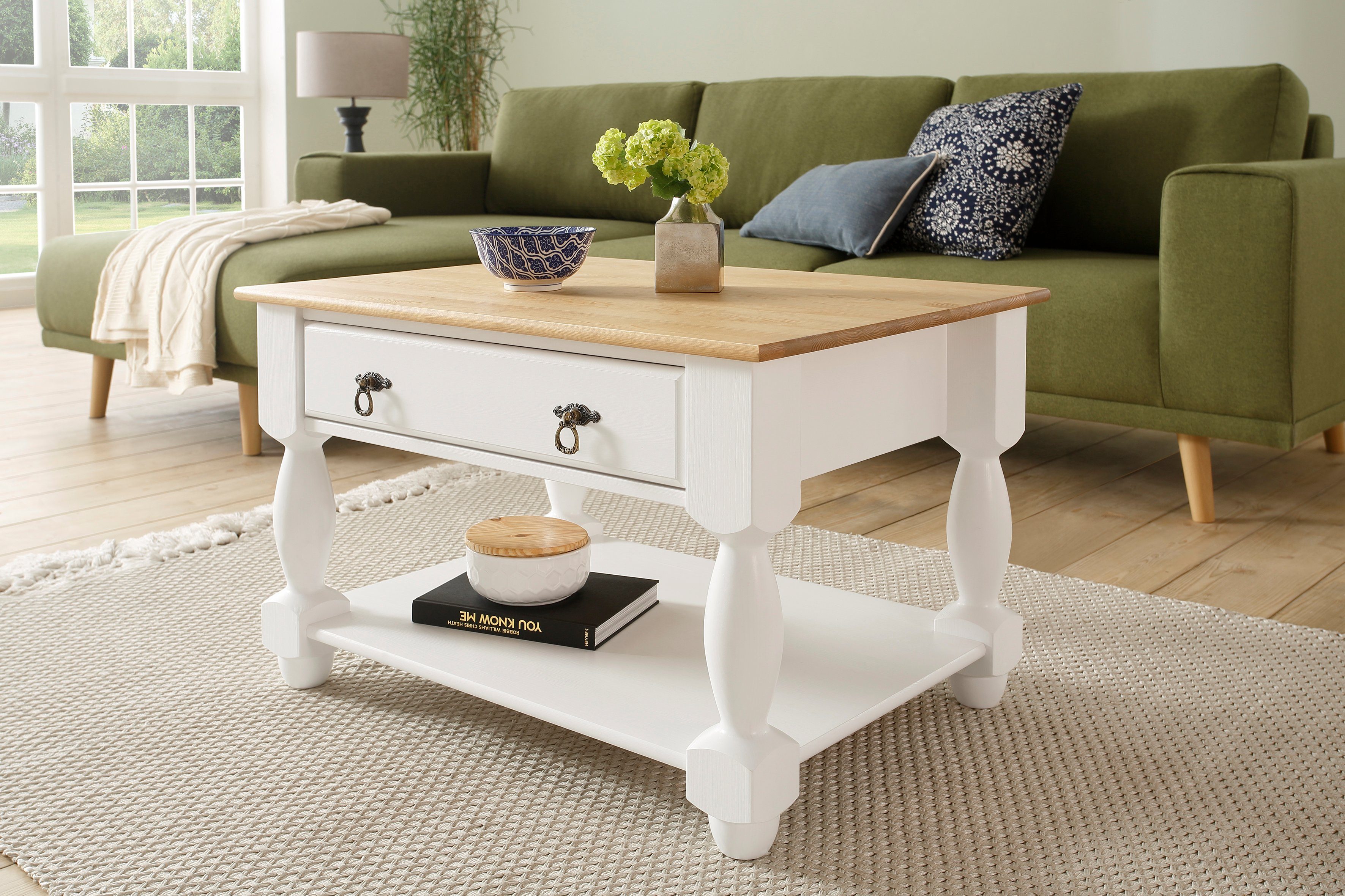 Home affaire Salontafel Sulm met een lade en een plank