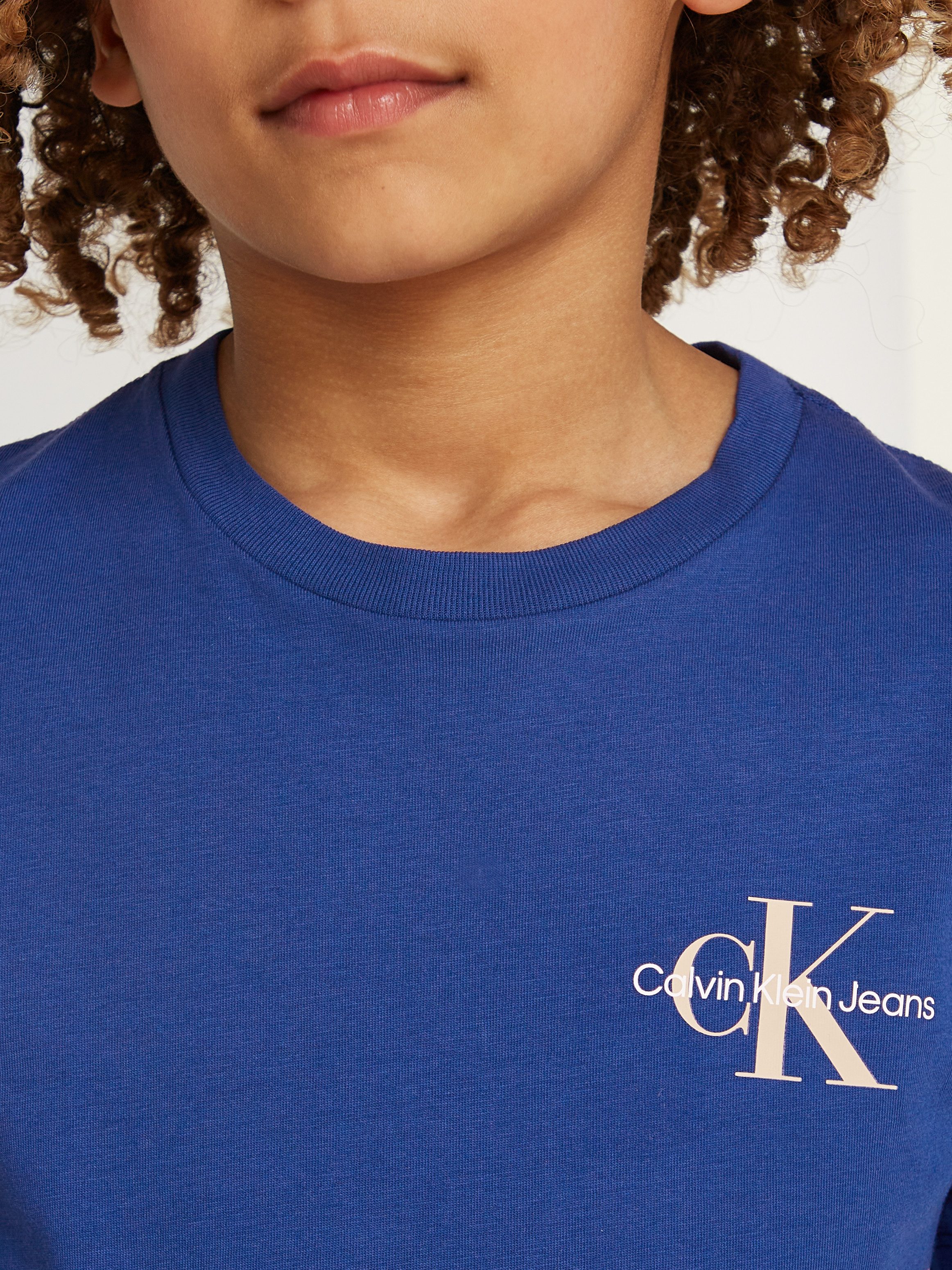 Calvin Klein T-shirt Chest Monologo Ss T-Shirt voor kinderen tot 16 jaar en met logoprint