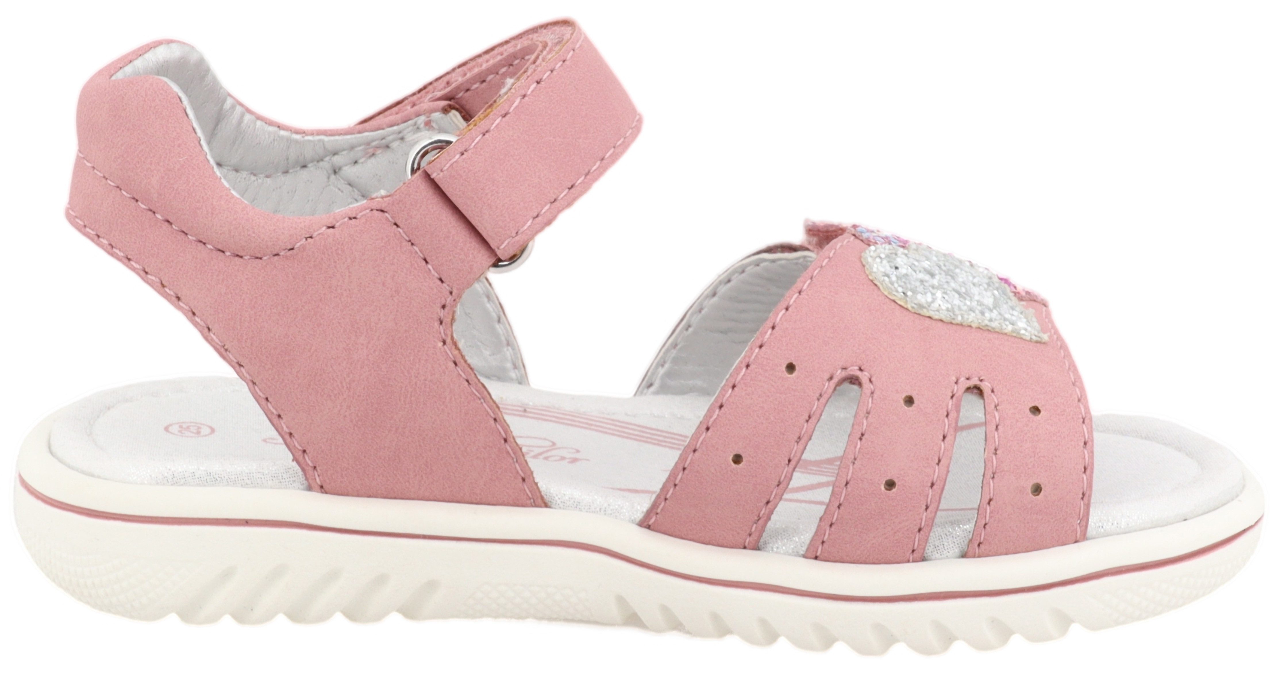 Tom Tailor Sandalen , feestdagsschoen, klittenbandschoen, zomerschoen met glitter-harten