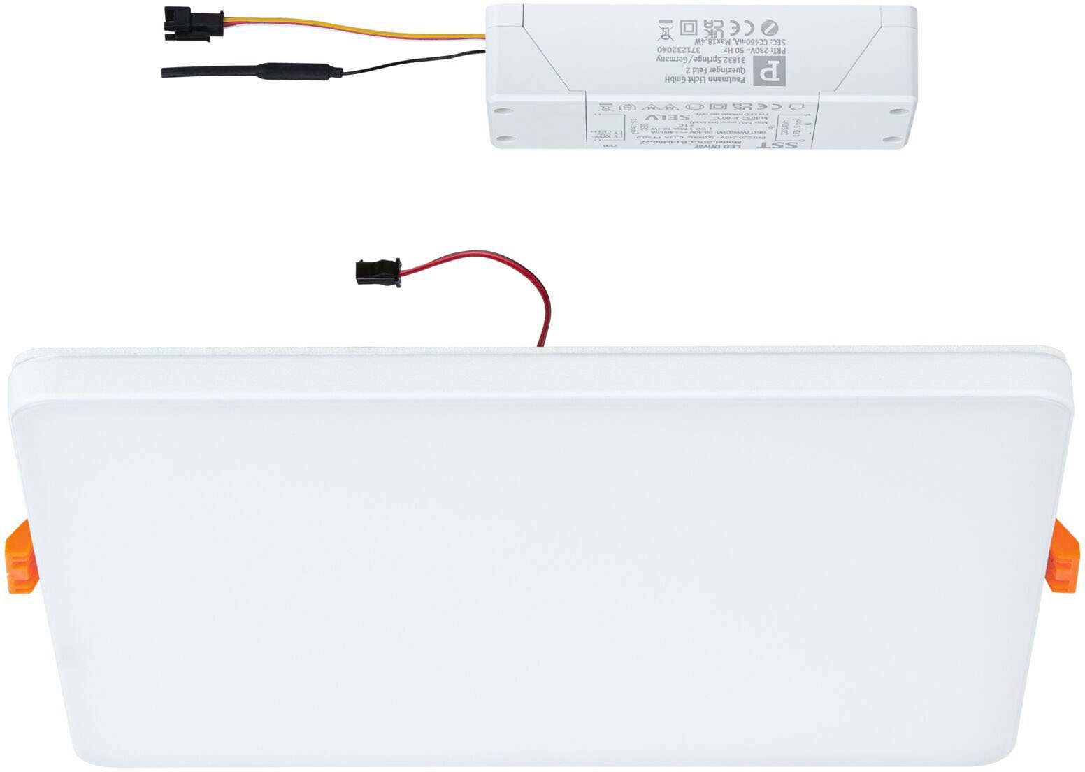 Paulmann Ledinbouwlamp Veluna VariFit Edge IP44 vierkant 200x200mm 1400lm dimbaar LED inbouwpaneel ZigBee, app bestuurbaar, tunable white zwart (1 stuk)