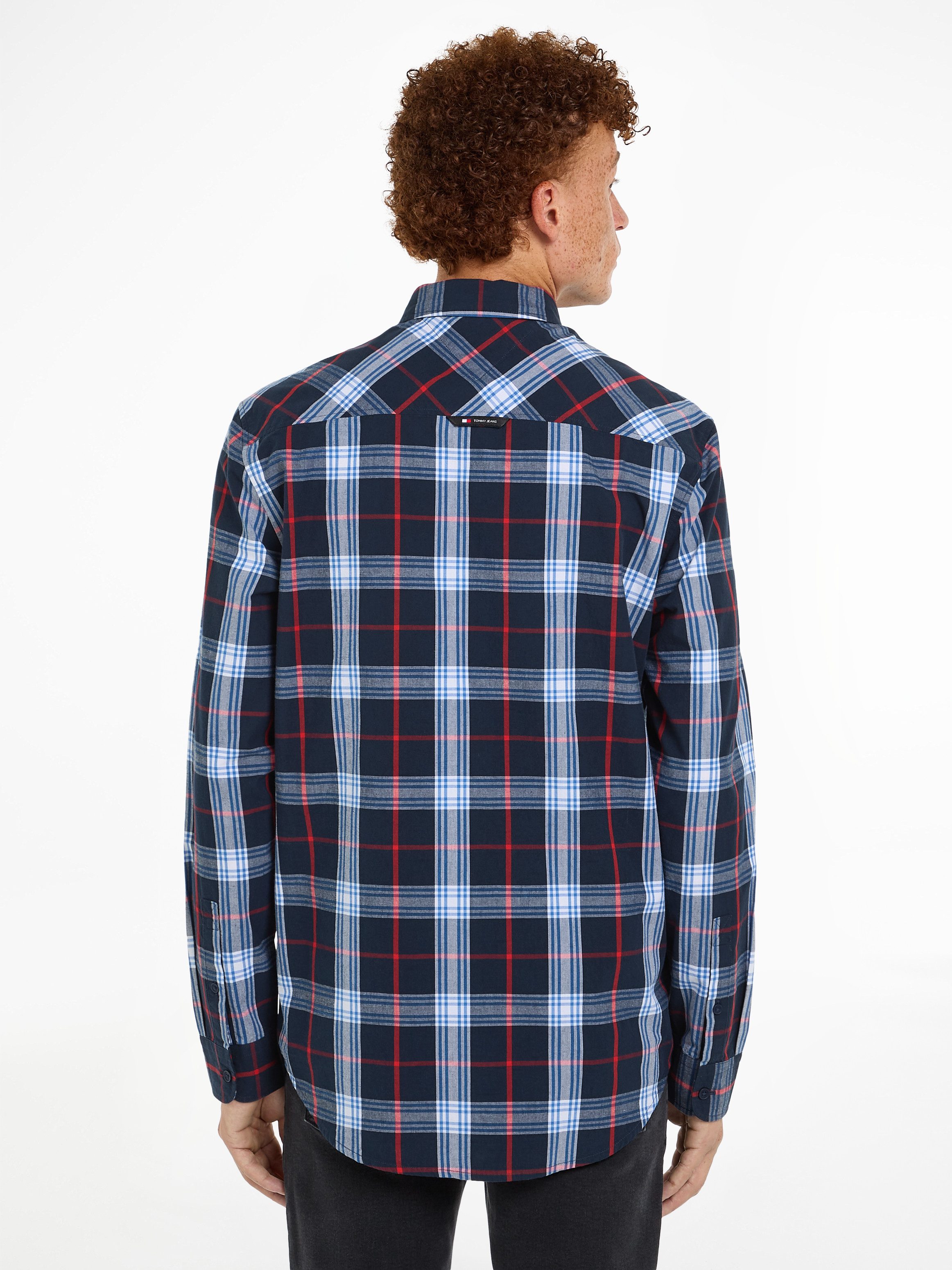 TOMMY JEANS Overhemd met lange mouwen TJM REG POPLIN CHECK SHIRT