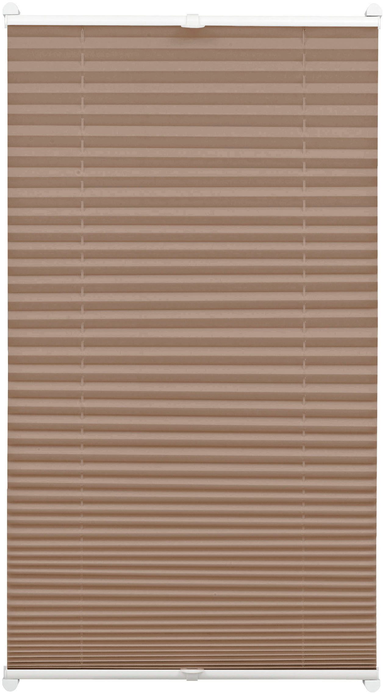 GARDINIA Plissé EASYFIX met 2 bedieningsrails (1 stuk) plisségordijnen maat H/B: 130/65 cm bruin