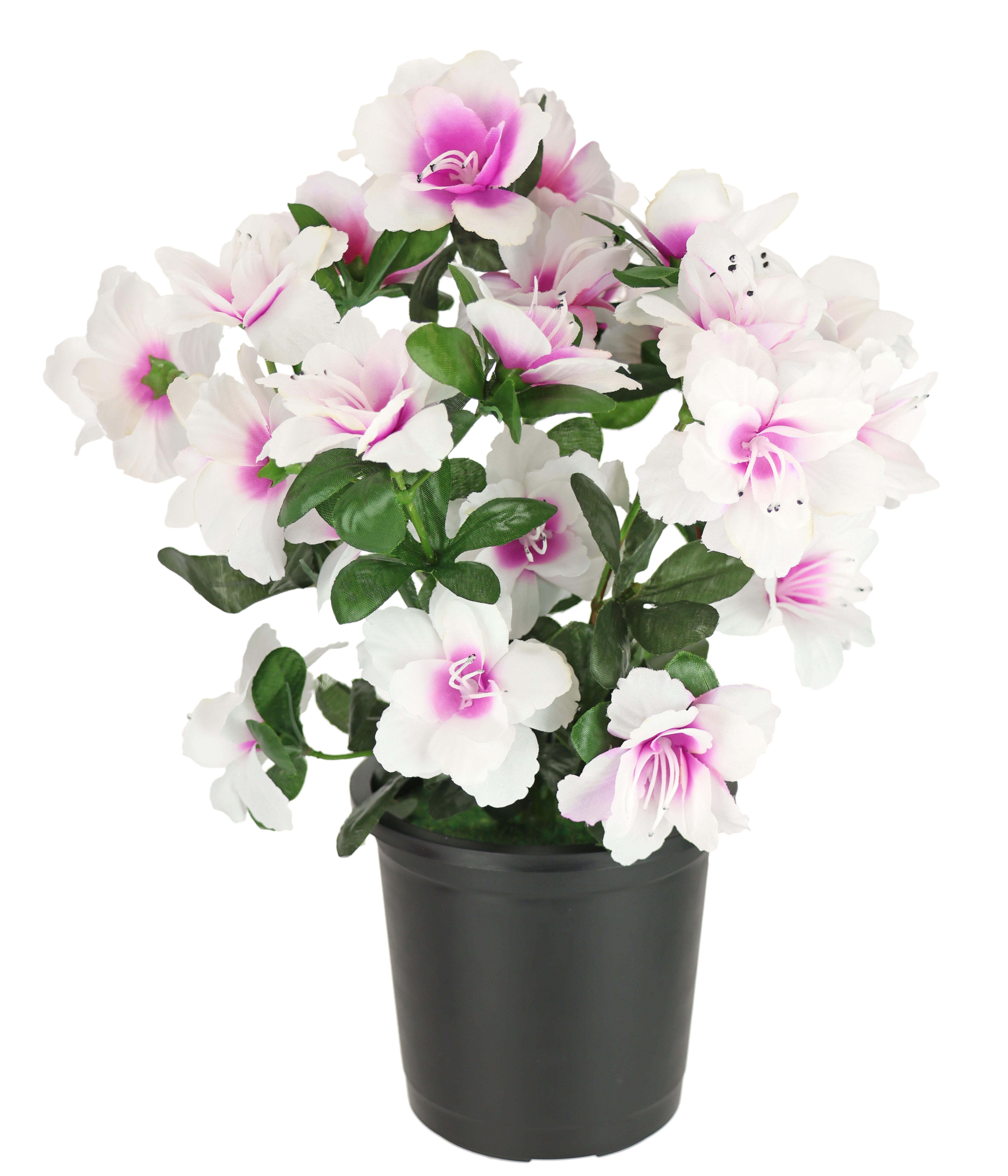 I.GE.A. Kunstbloem azalea in pot Bloem kunstplant bloemdecoratie tafeldecoratie kamerplant (1 stuk)