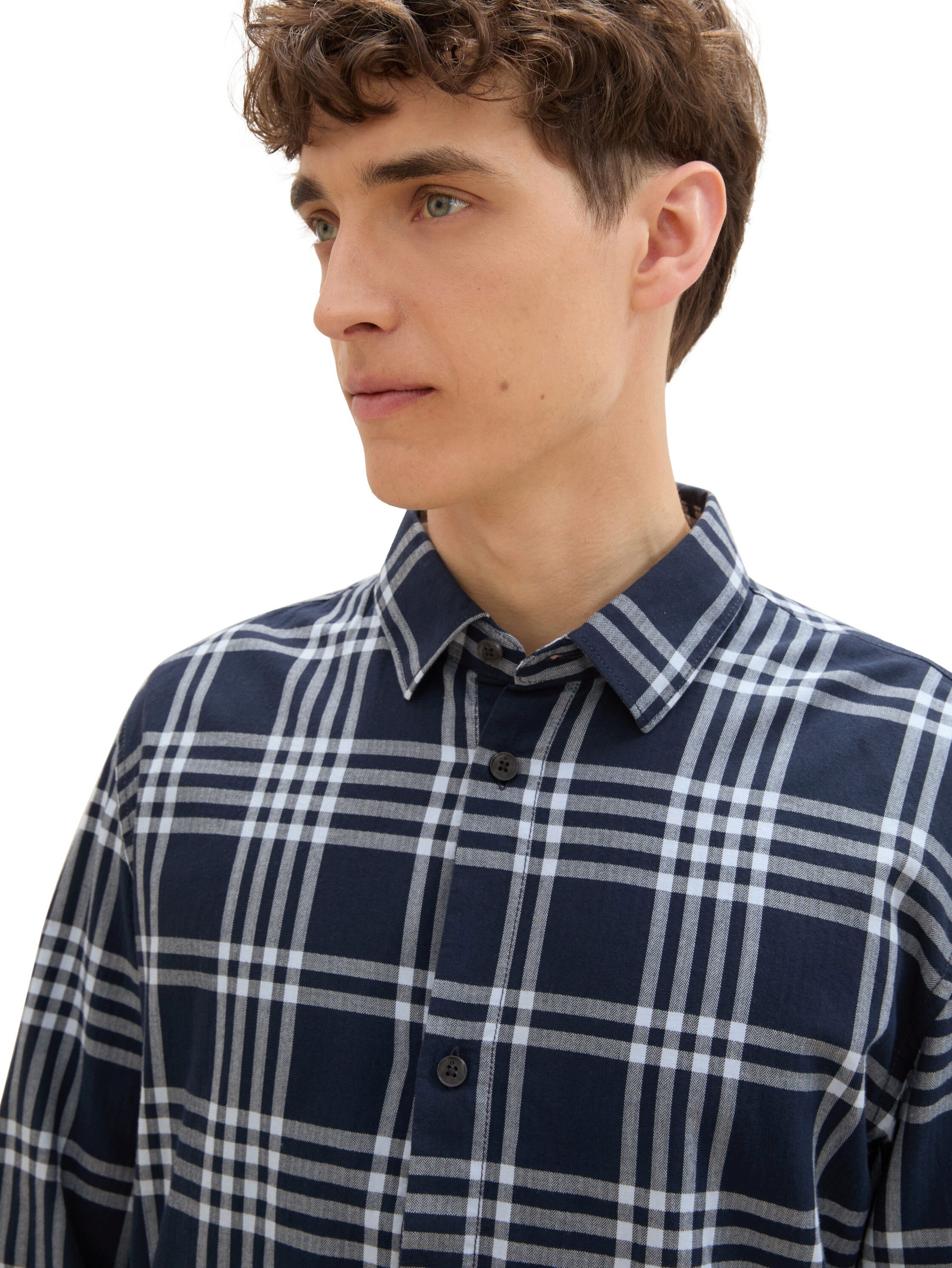 Tom Tailor Denim Geruit overhemd met ruitpatroon