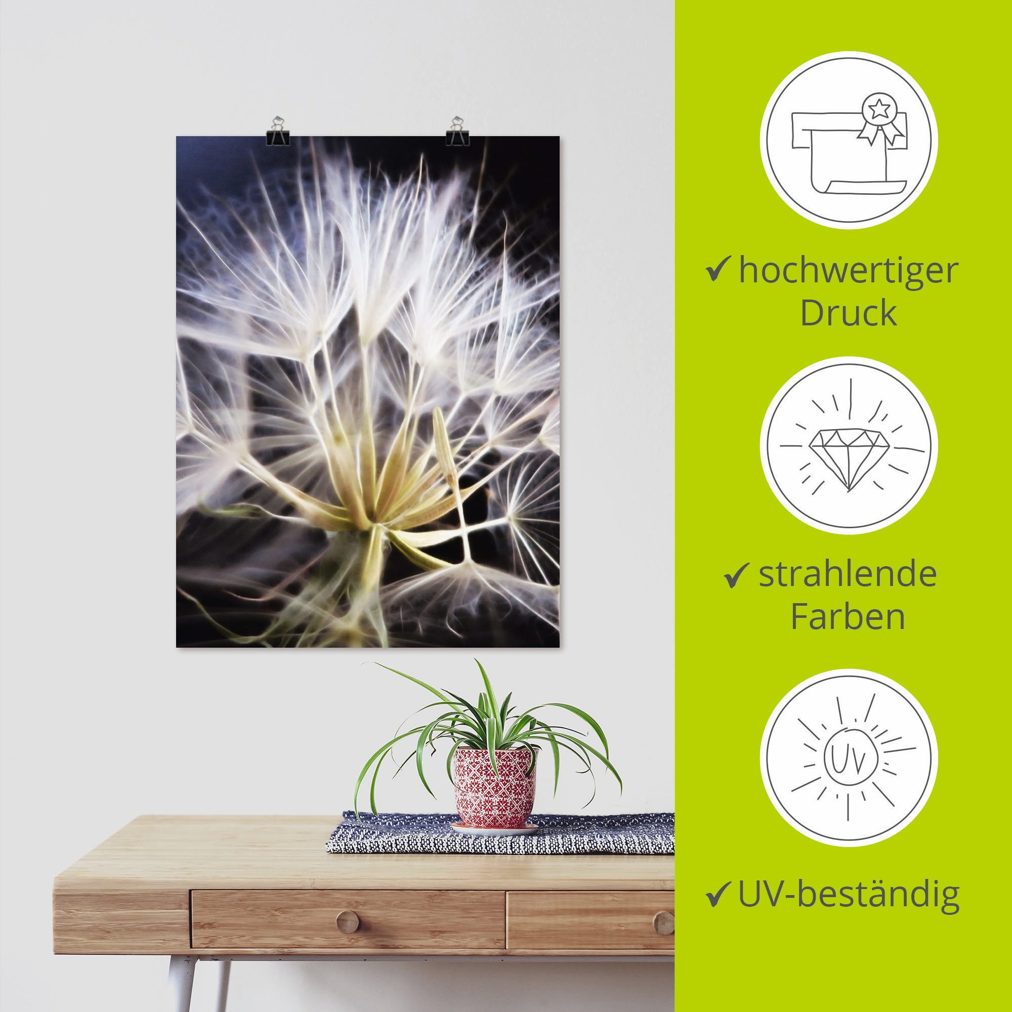 Artland Artprint Pluizenbol als artprint op linnen, poster in verschillende formaten maten