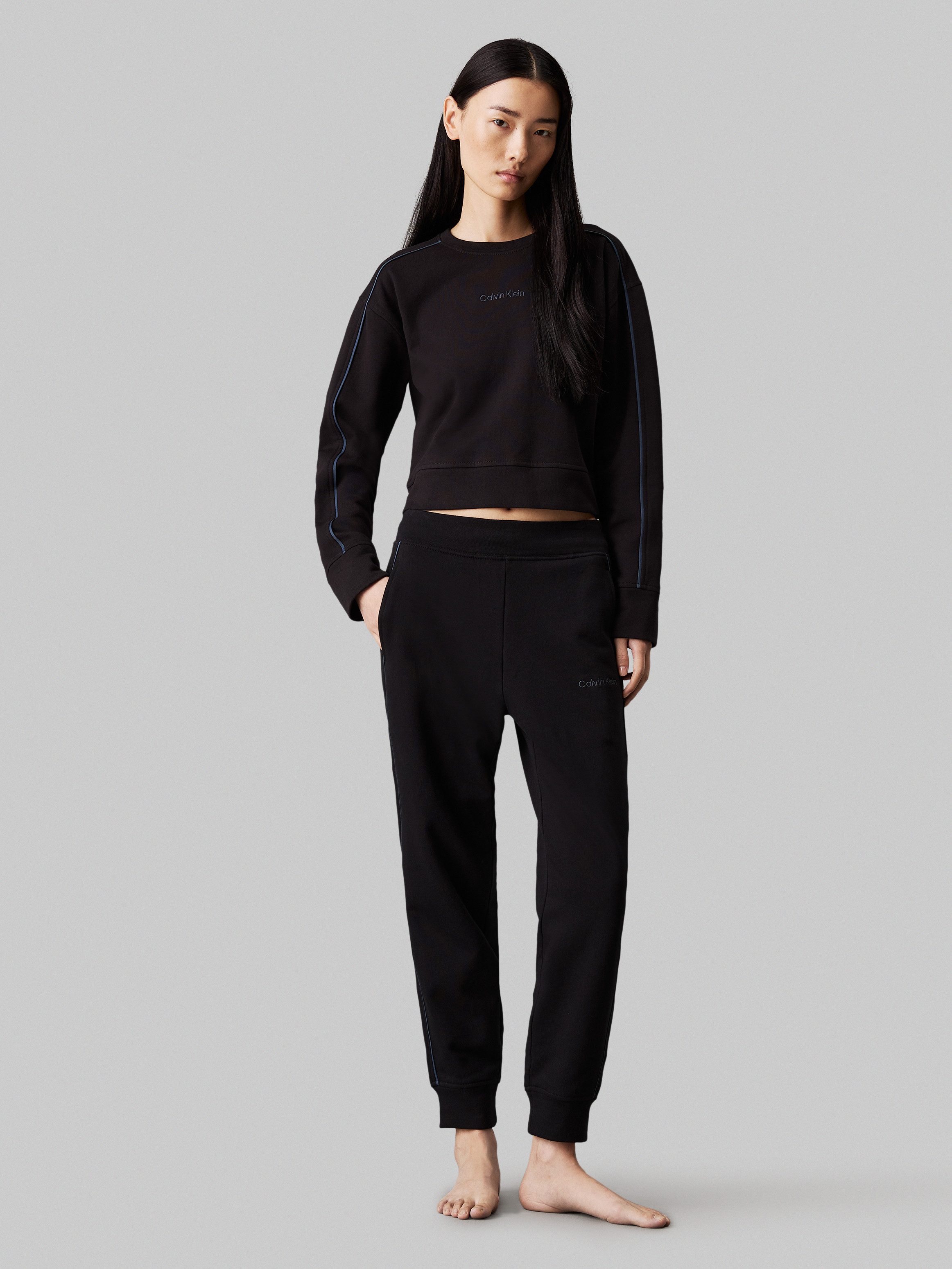 Calvin Klein Sweatshirt CREW PULLOVER met contraststrepen