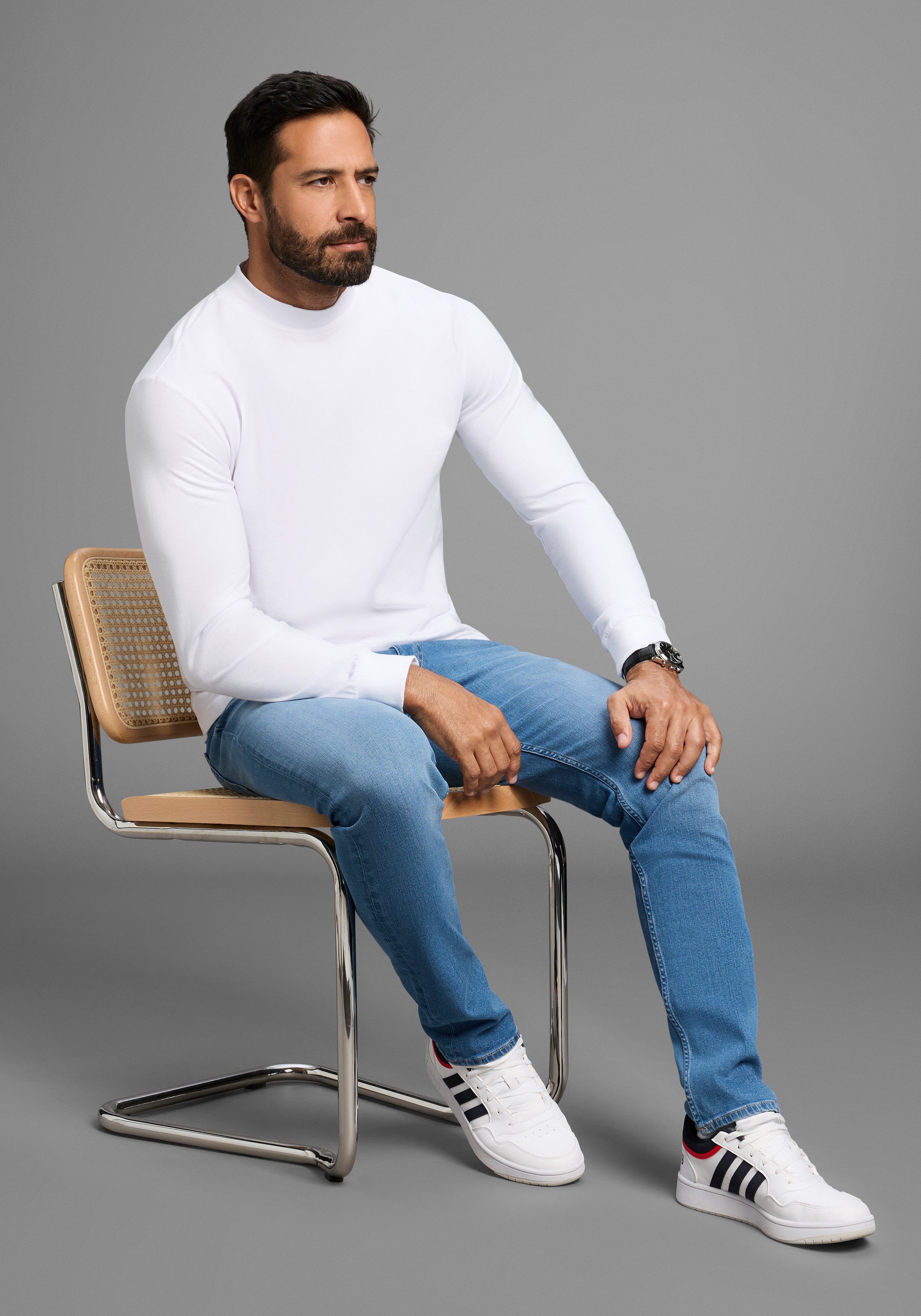 Man's World Shirt met staande kraag Nieuwe collectie!