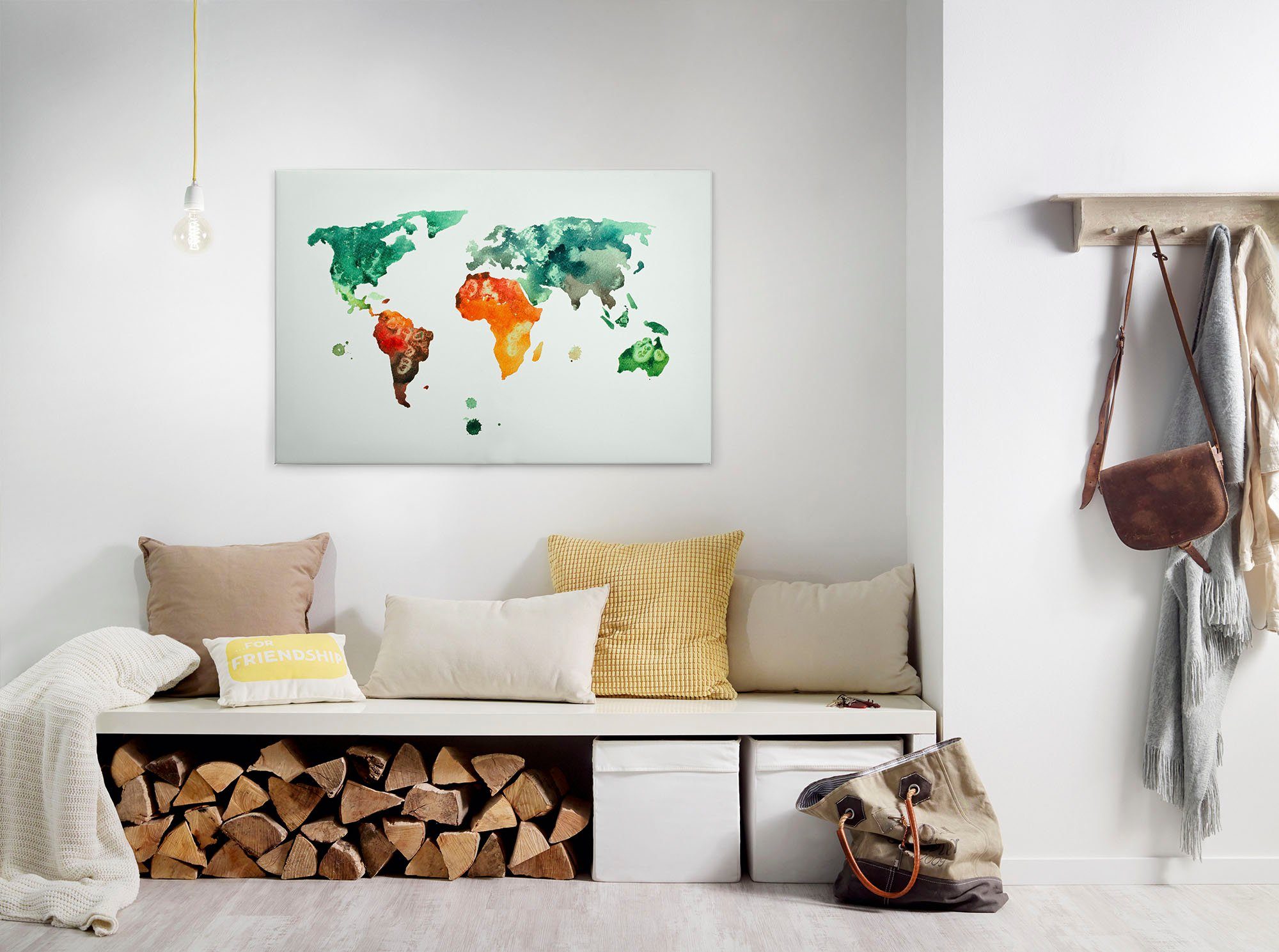 A.S. Création Artprint op linnen Colourful World 3