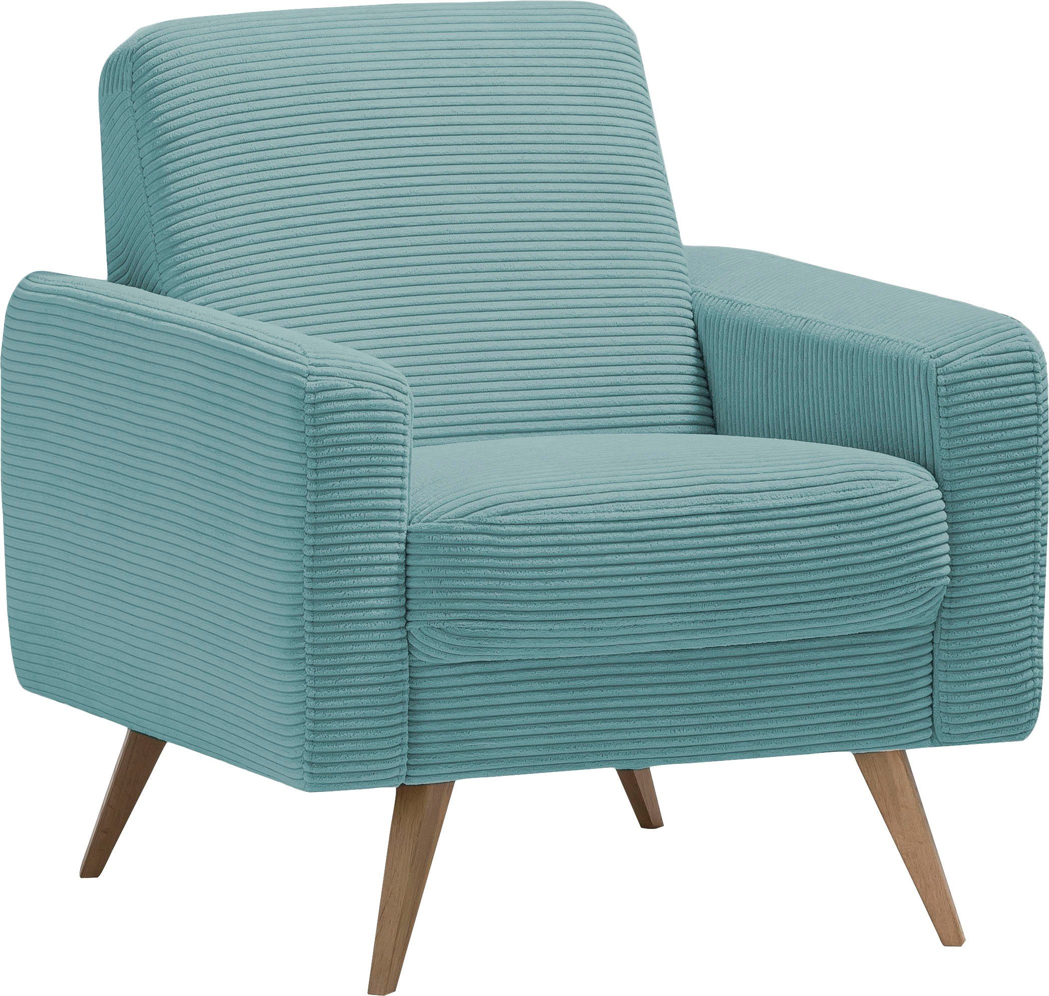 exxpo - sofa fashion Fauteuil Samso, loungestoel elegant en comfortabel, actuele cord bekleding