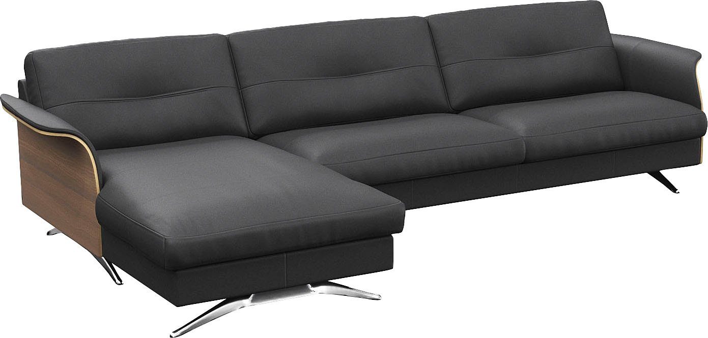 FLEXLUX Hoekbank Glow designbank, comfortabel en comfortabel door hoogwaardige zitconstructie
