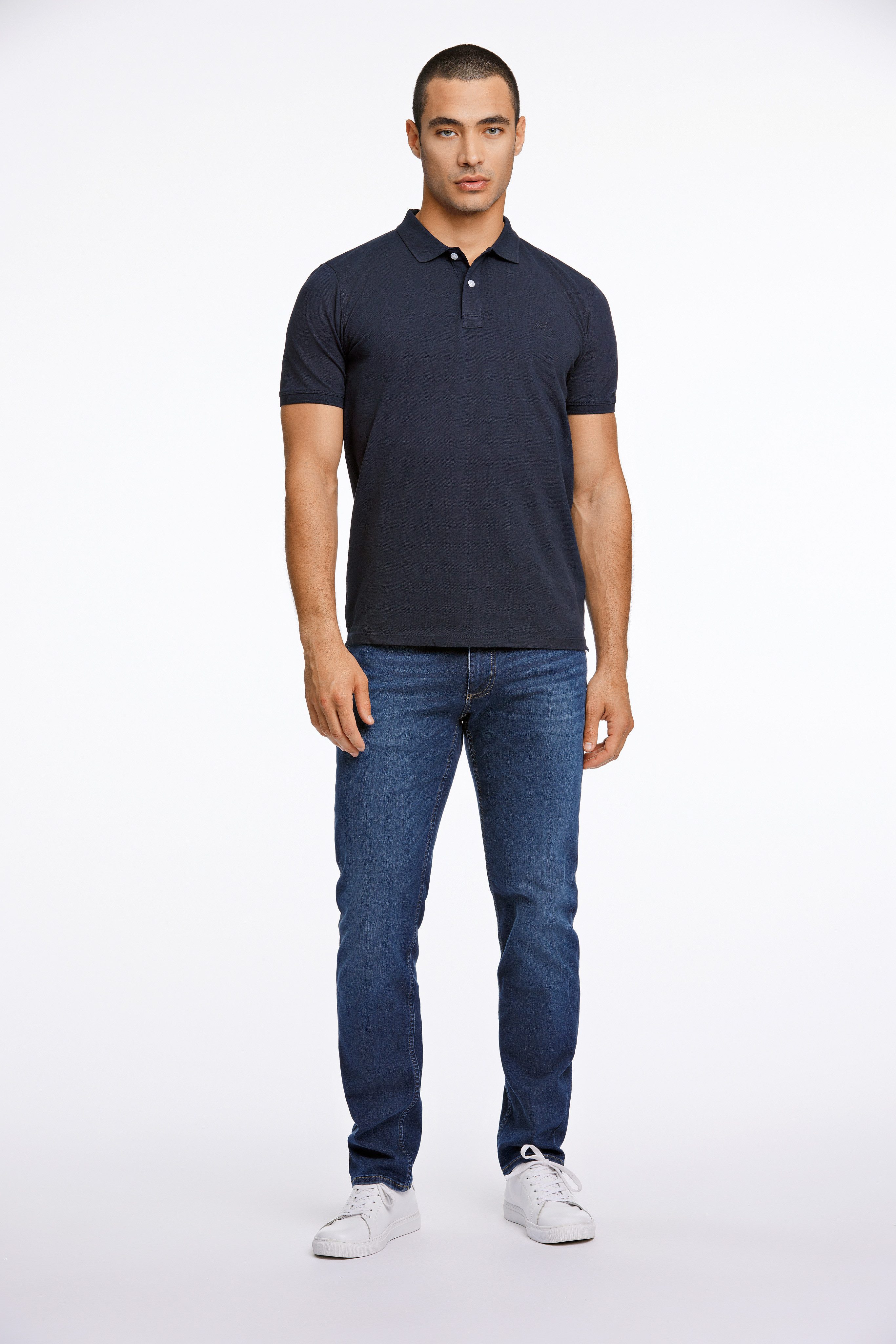 LINDBERGH Poloshirt met geborduurd logo