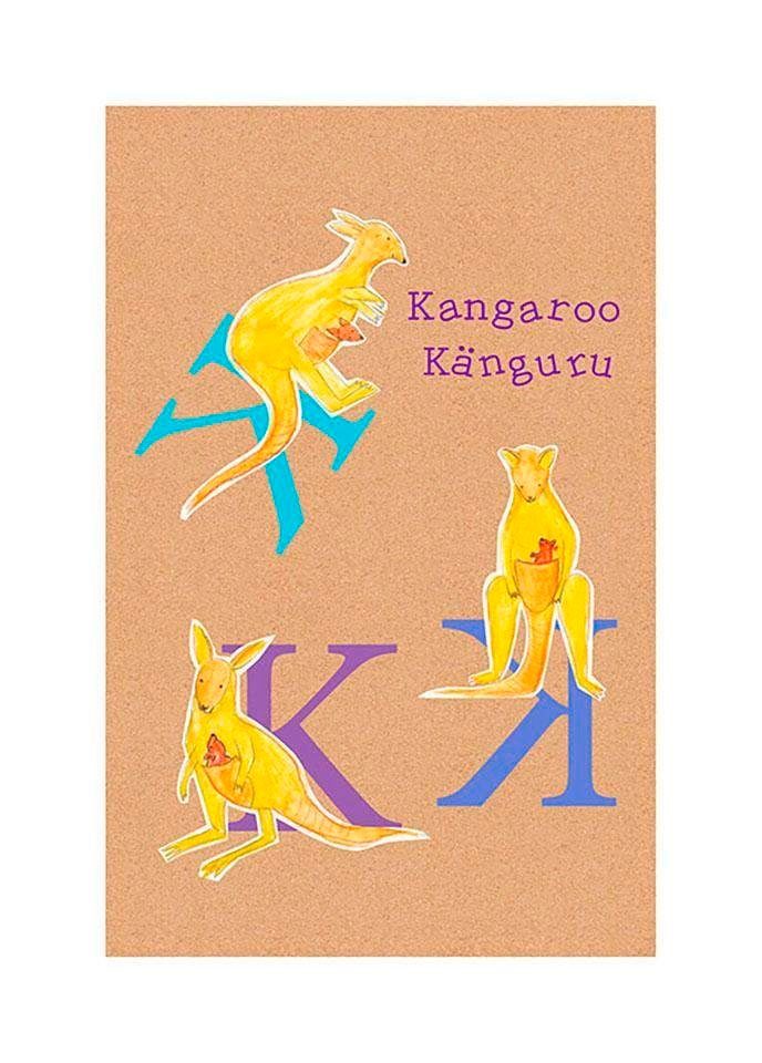 Komar Wanddecoratie ABC animal K Wanddecoratie - zonder lijst (1 stuk)