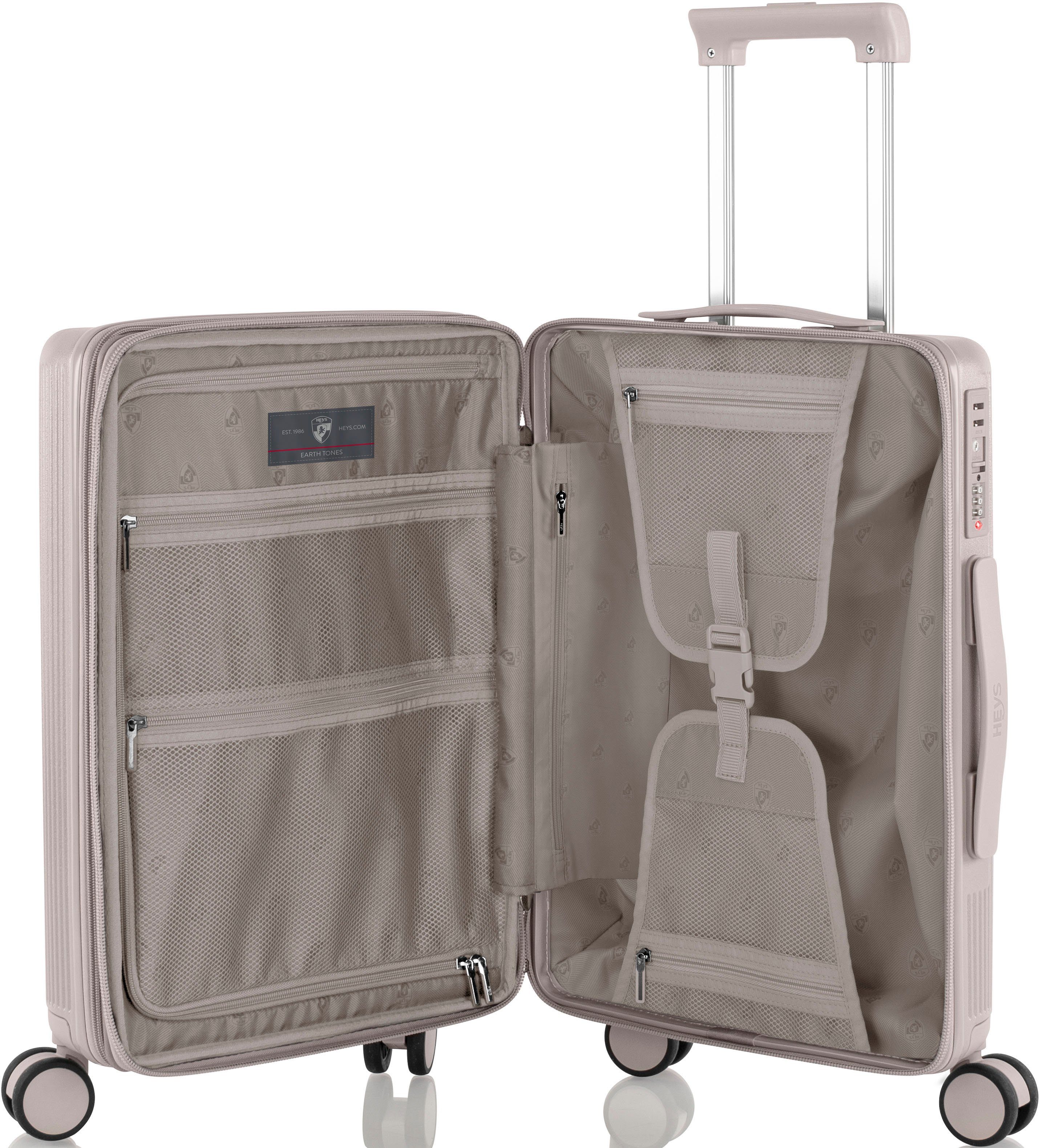 Heys Hardshell-trolley Earthtone, verschillende maten en kleuren Heys x Joachim Llambi reisbagage TSA-slot volumevergroting