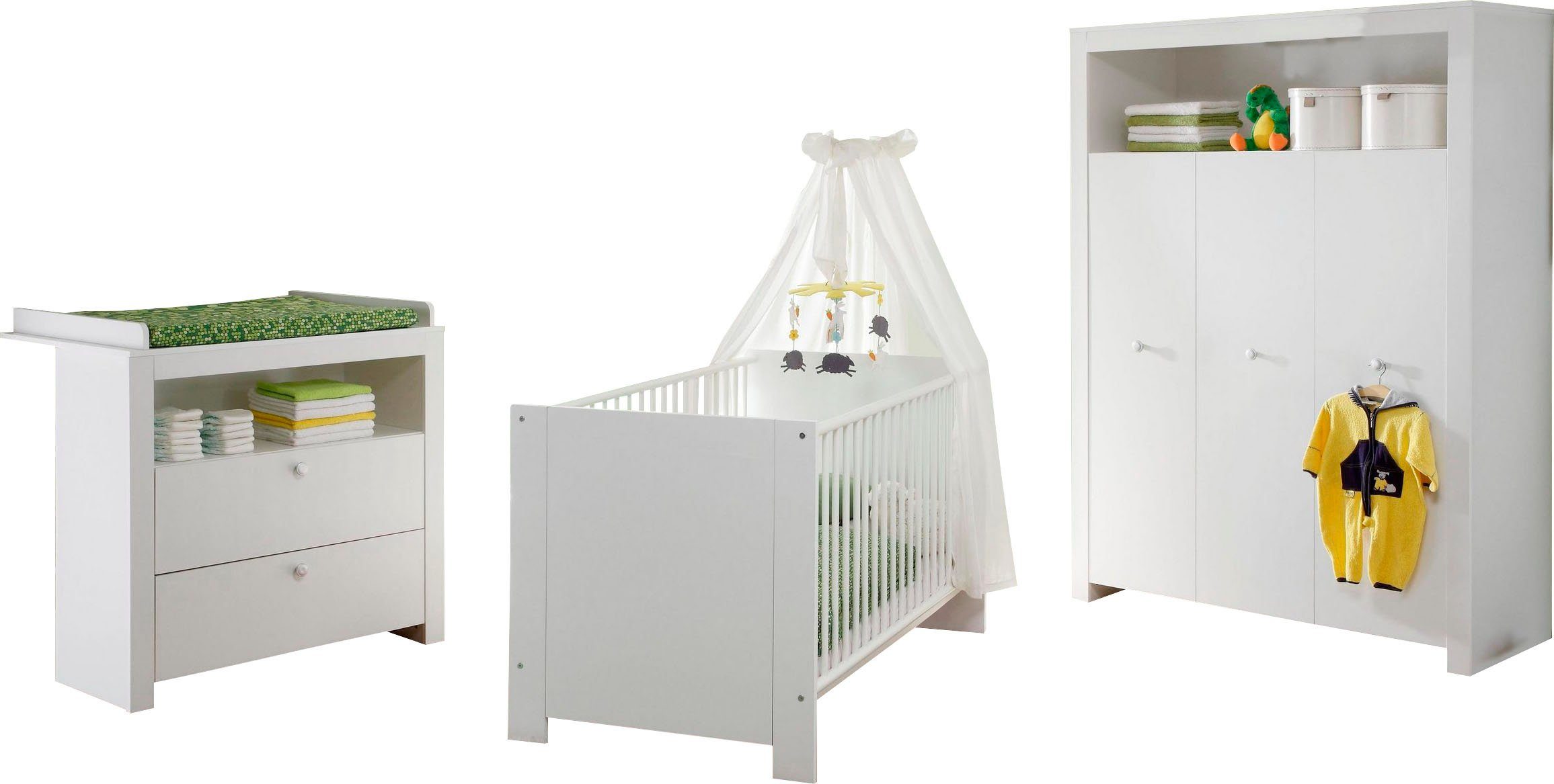 trendteam Complete babykamerset Olivia Bed + commode + 3-deurs kast (set)