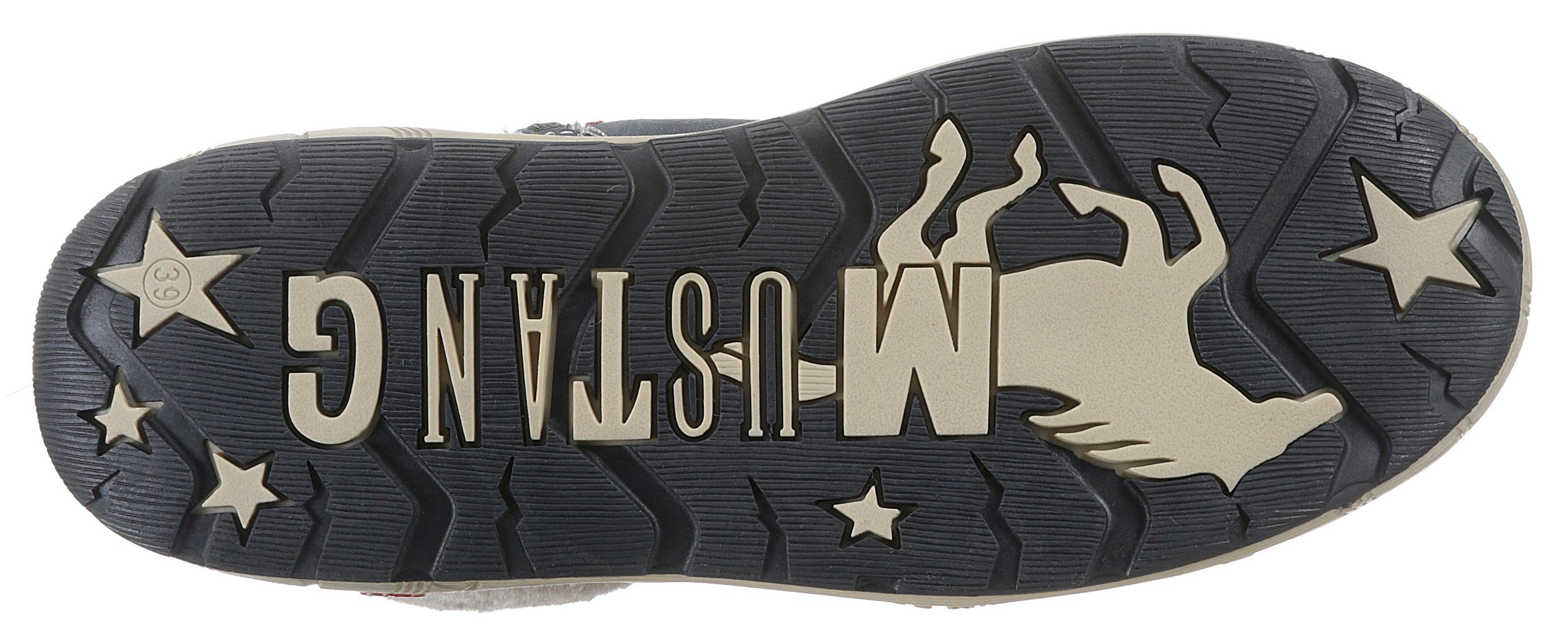 Mustang Shoes Winterlaarzen met faux-bont kraag in breedte g = breed