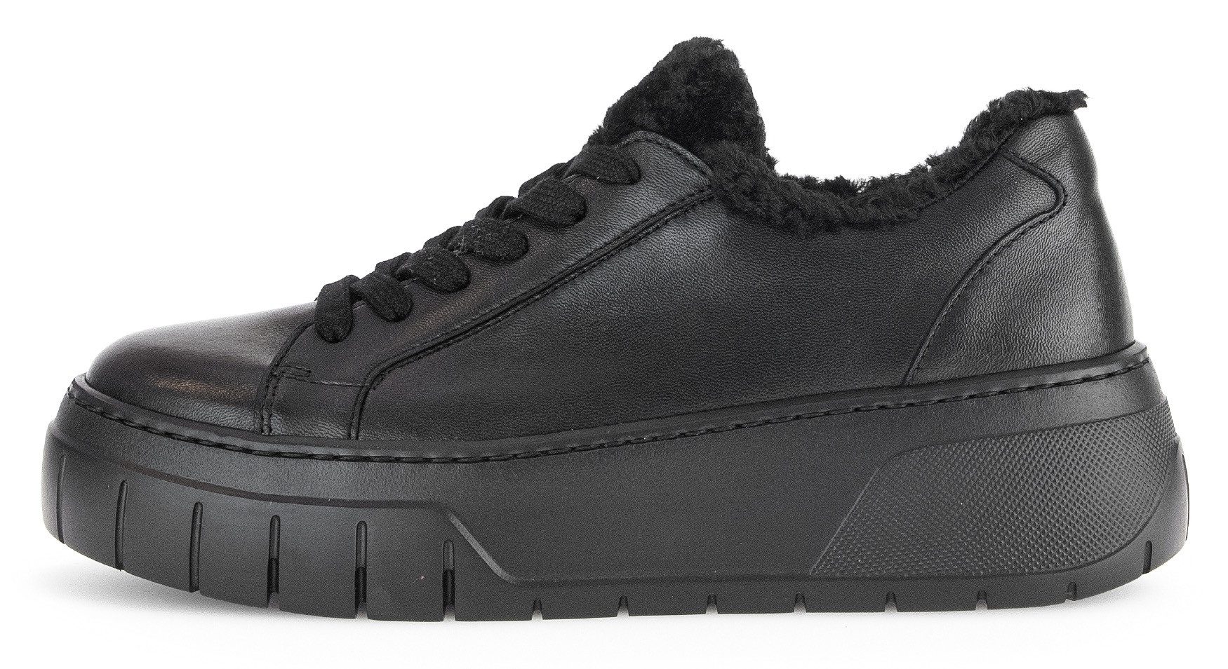 Gabor Plateausneakers plateau, vrijetijdsschoen, lage schoen, veterschoen met best fitting