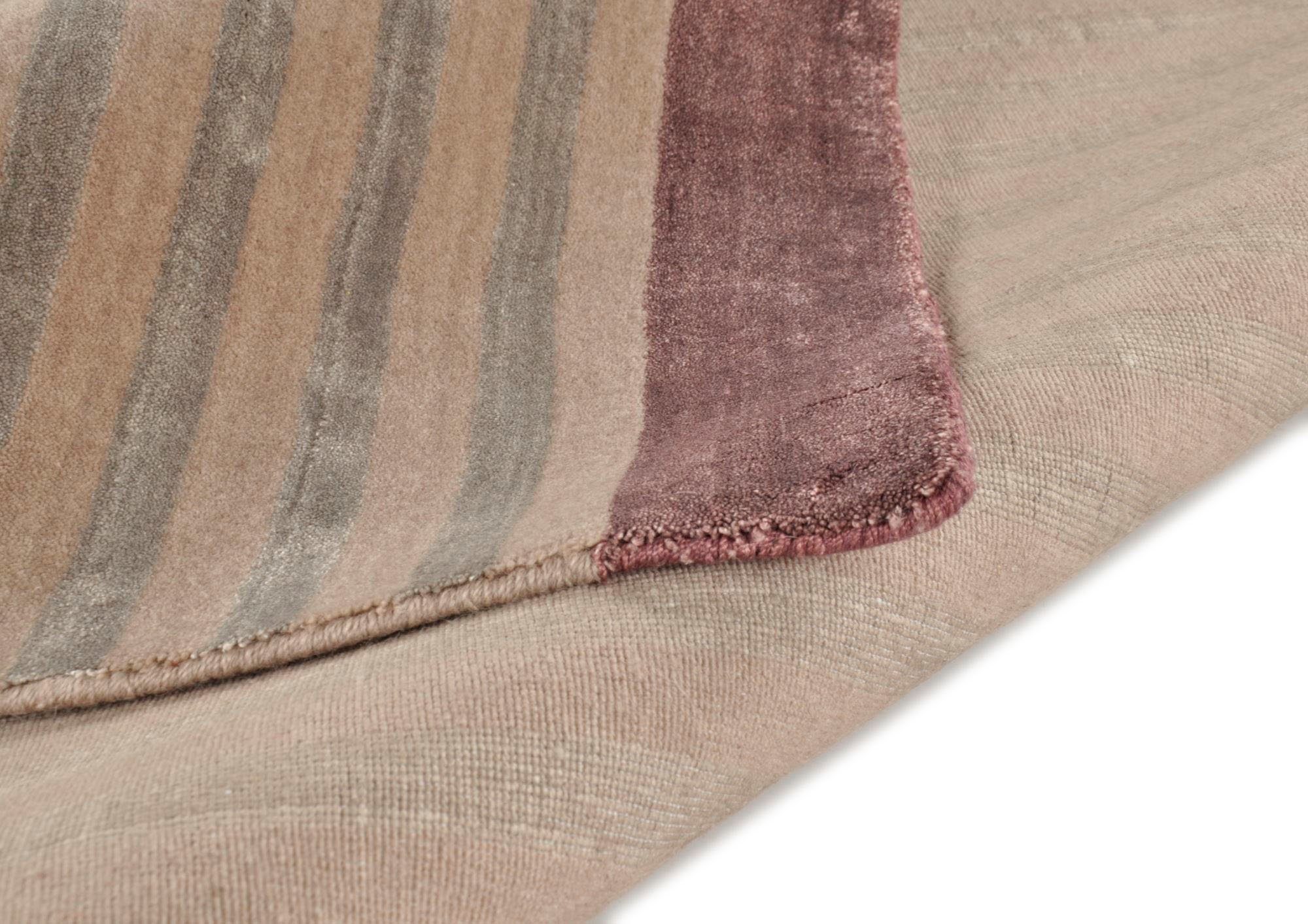 THEKO Vloerkleed Miami 3286 Handgeweven vloerkleed, gestreept, met de hand geweven, van viscose & wol