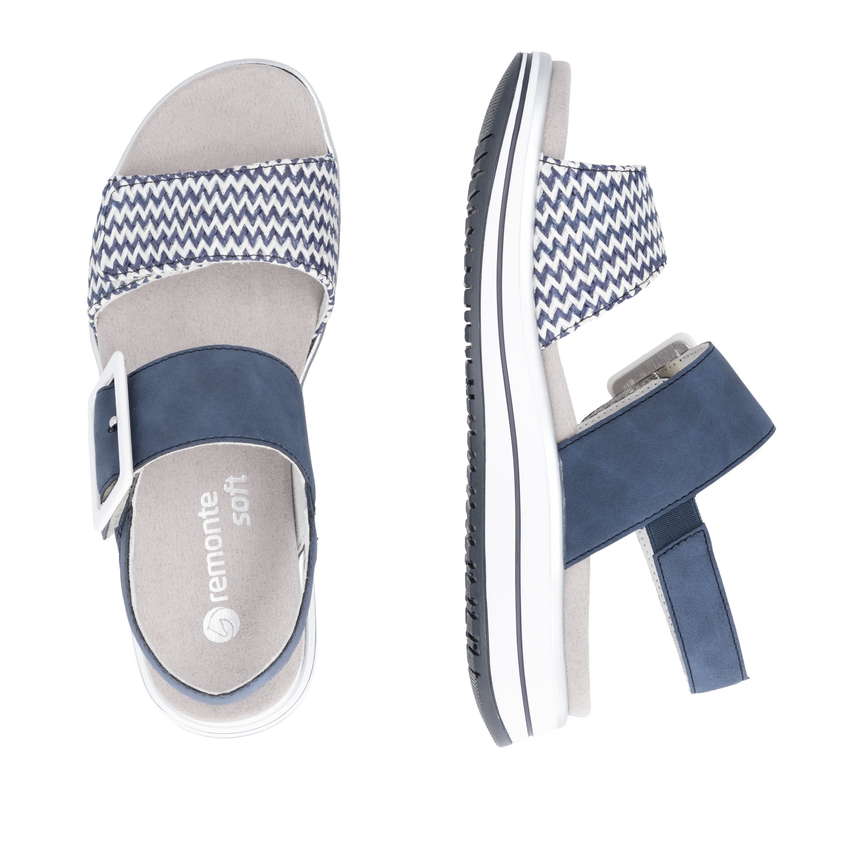 Remonte Sleehaksandaaltjes ELLE-Collection , zomerschoen, sandalen, comfortschoen met praktische klittenbandsluitingen