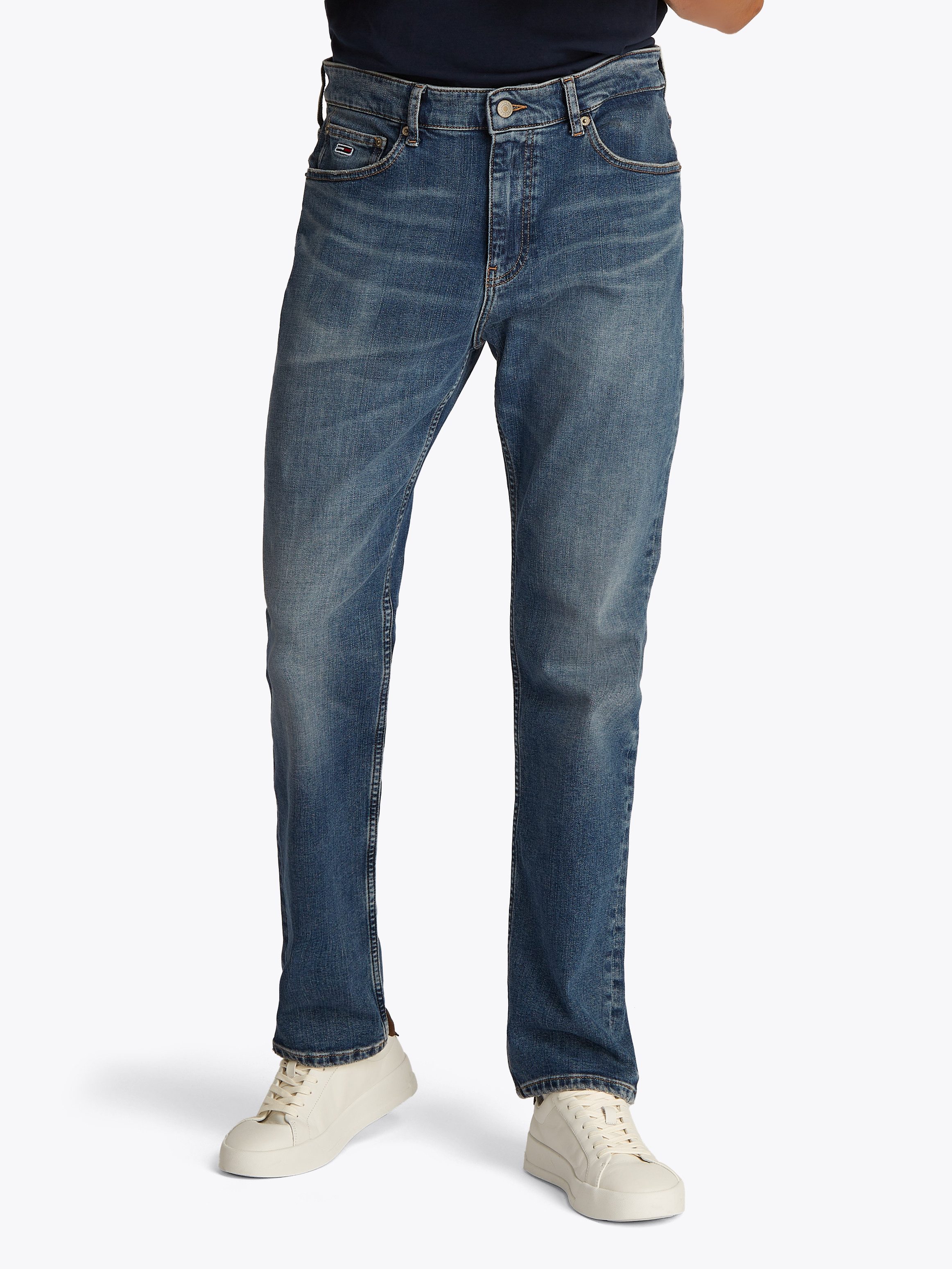 TOMMY JEANS Slim fit jeans RYAN SLIM STRAIGHT met gestempeld logo