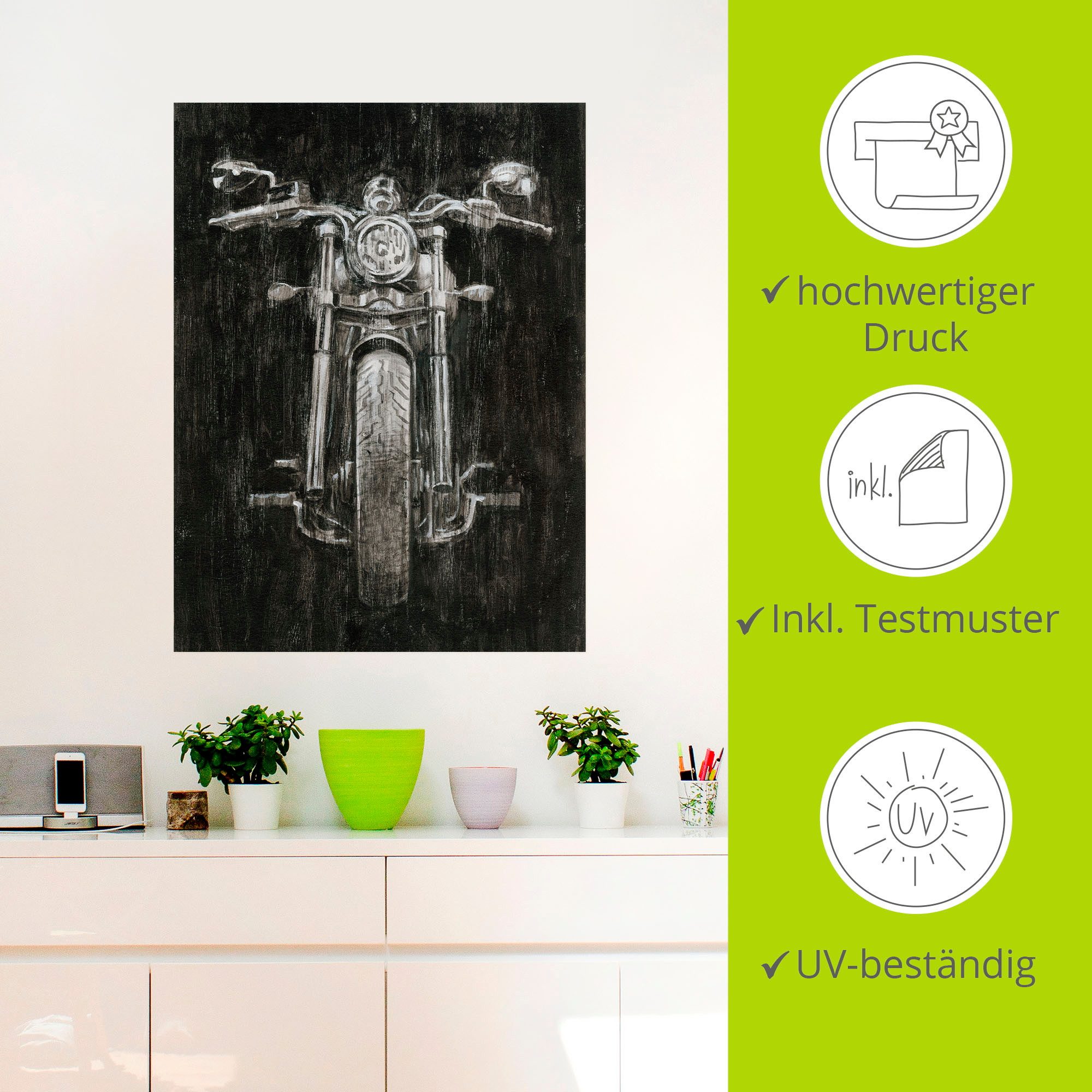 Artland Artprint Ijzeren paard I als poster, muursticker in verschillende maten