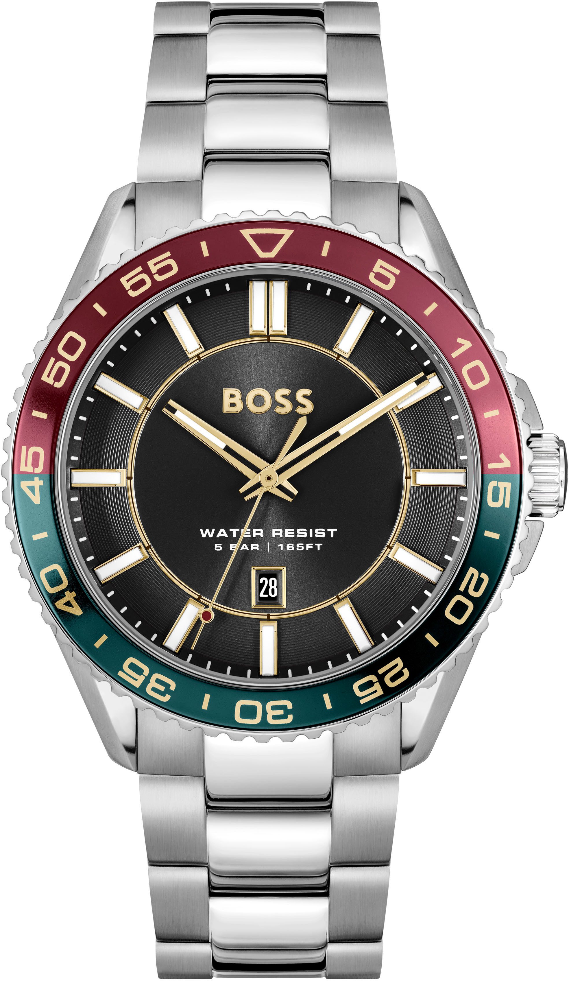 Boss Kwartshorloge Runner 3H Horloge, herenhorloge, stalen band, analoog, dag