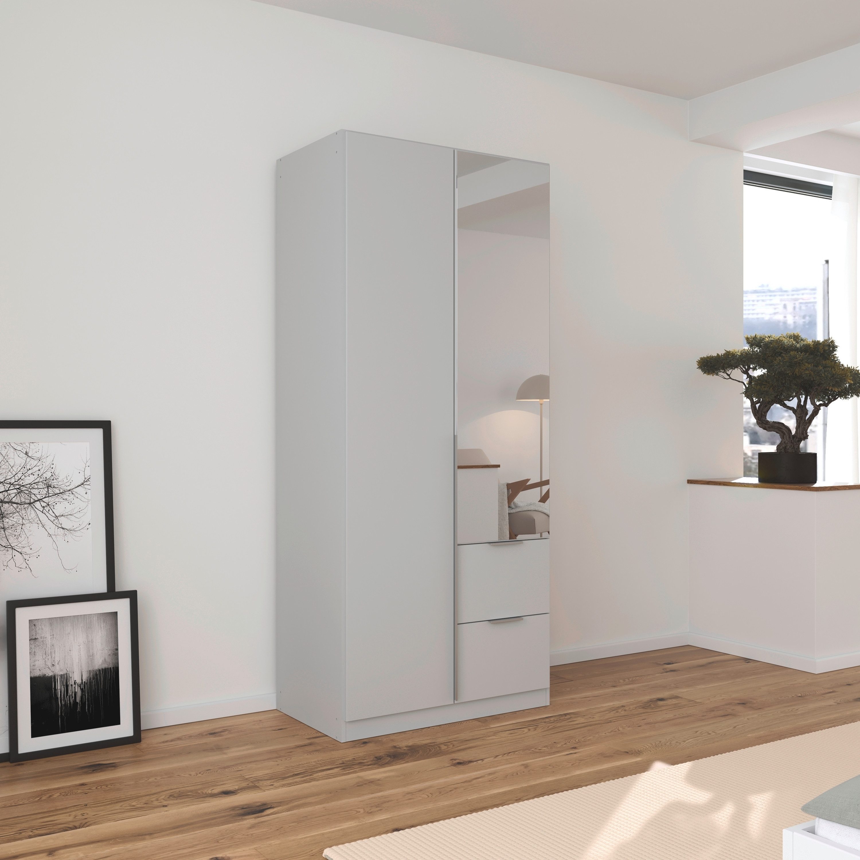 rauch Draaideurkast Kledingkast kast garderobe AGORDO met decor- of hoogglansfront