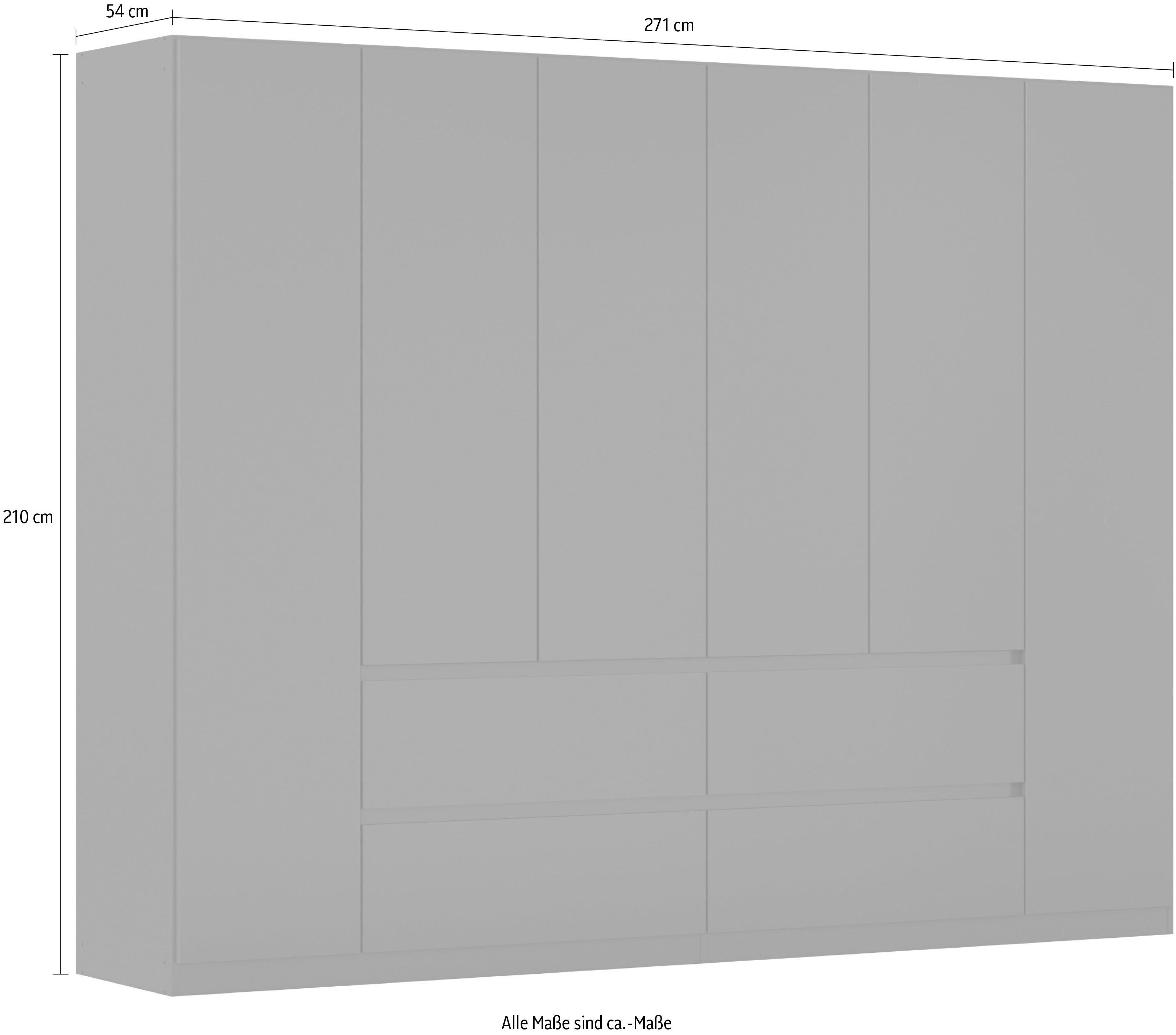 rauch Draaideurkast Kledingkast kast garderobe garderobekast MAINZ greeploze front, buitendeuren met push-to-open functie made in germany