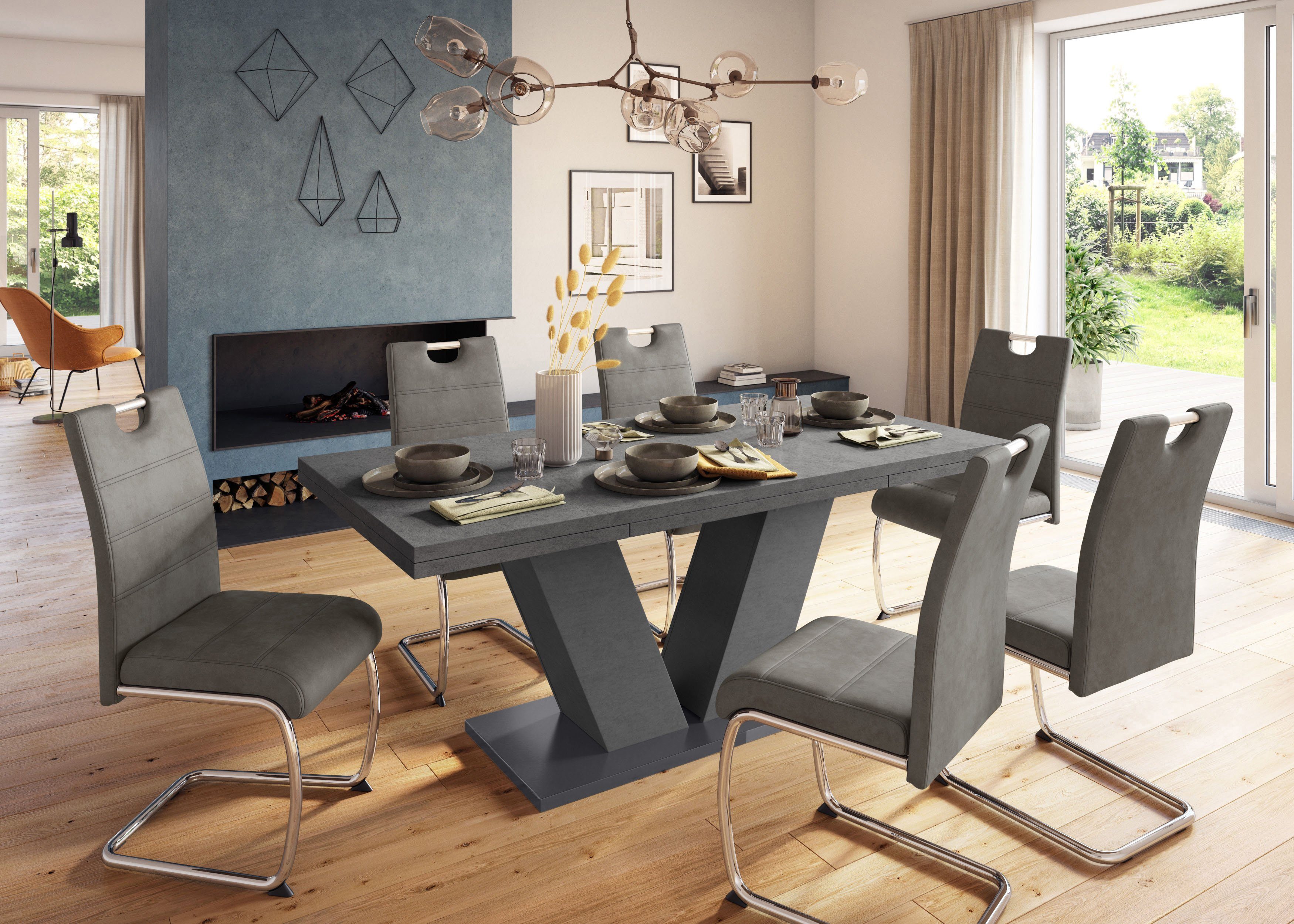 Mäusbacher Eettafel Comfort tafel TOPSELLER! Mäusbacher eettafel met V-frame en bodemplaat